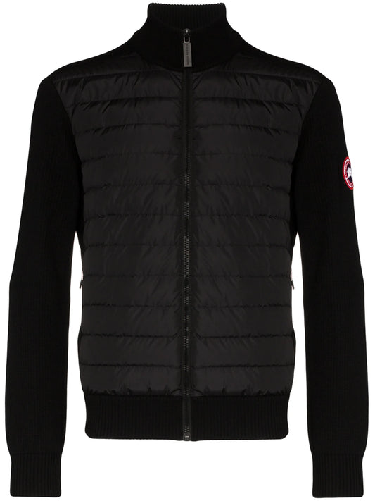 Hybridge wool-panelled padded jacket
