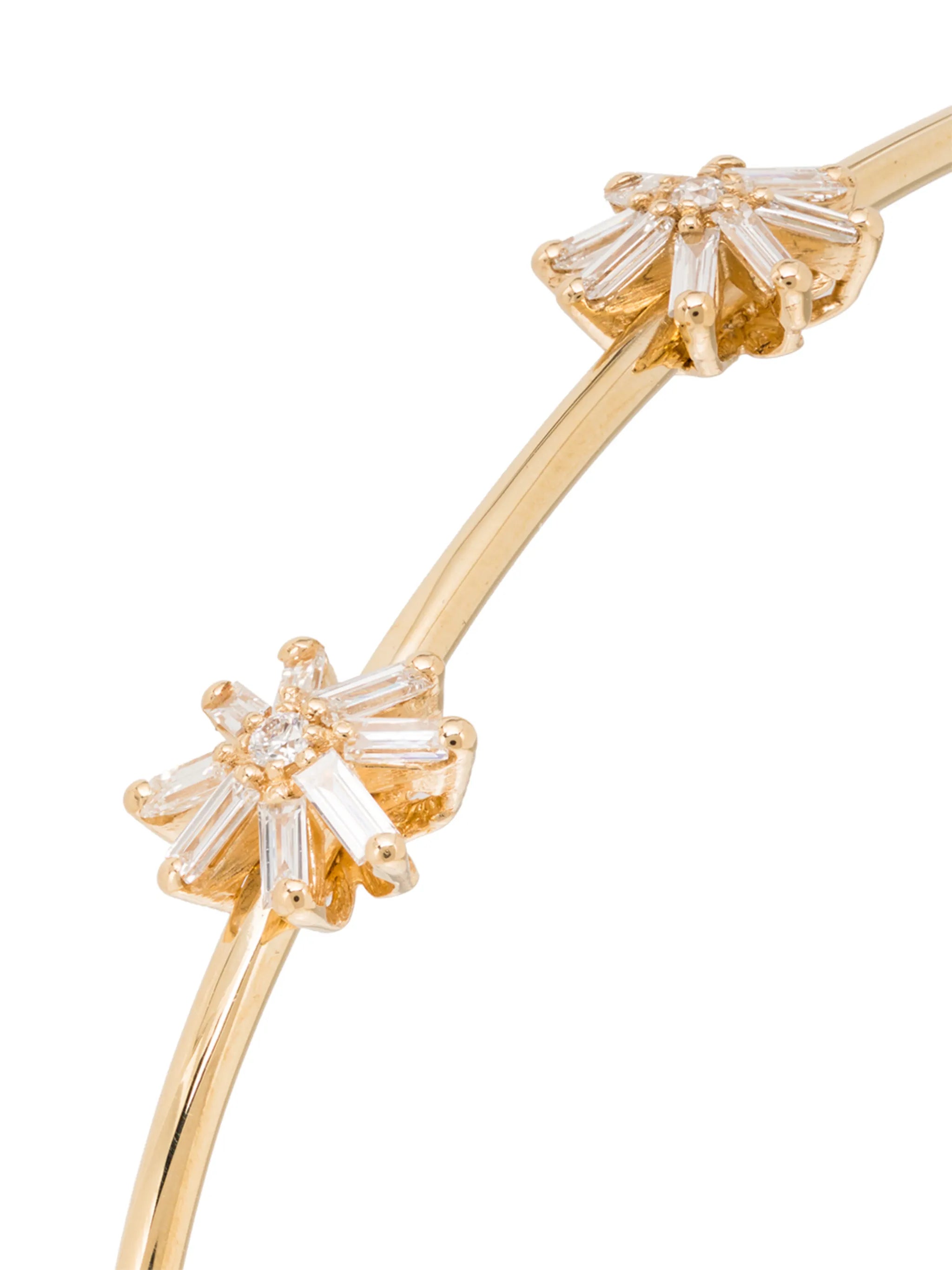 18kt yellow gold diamond flower bracelet
