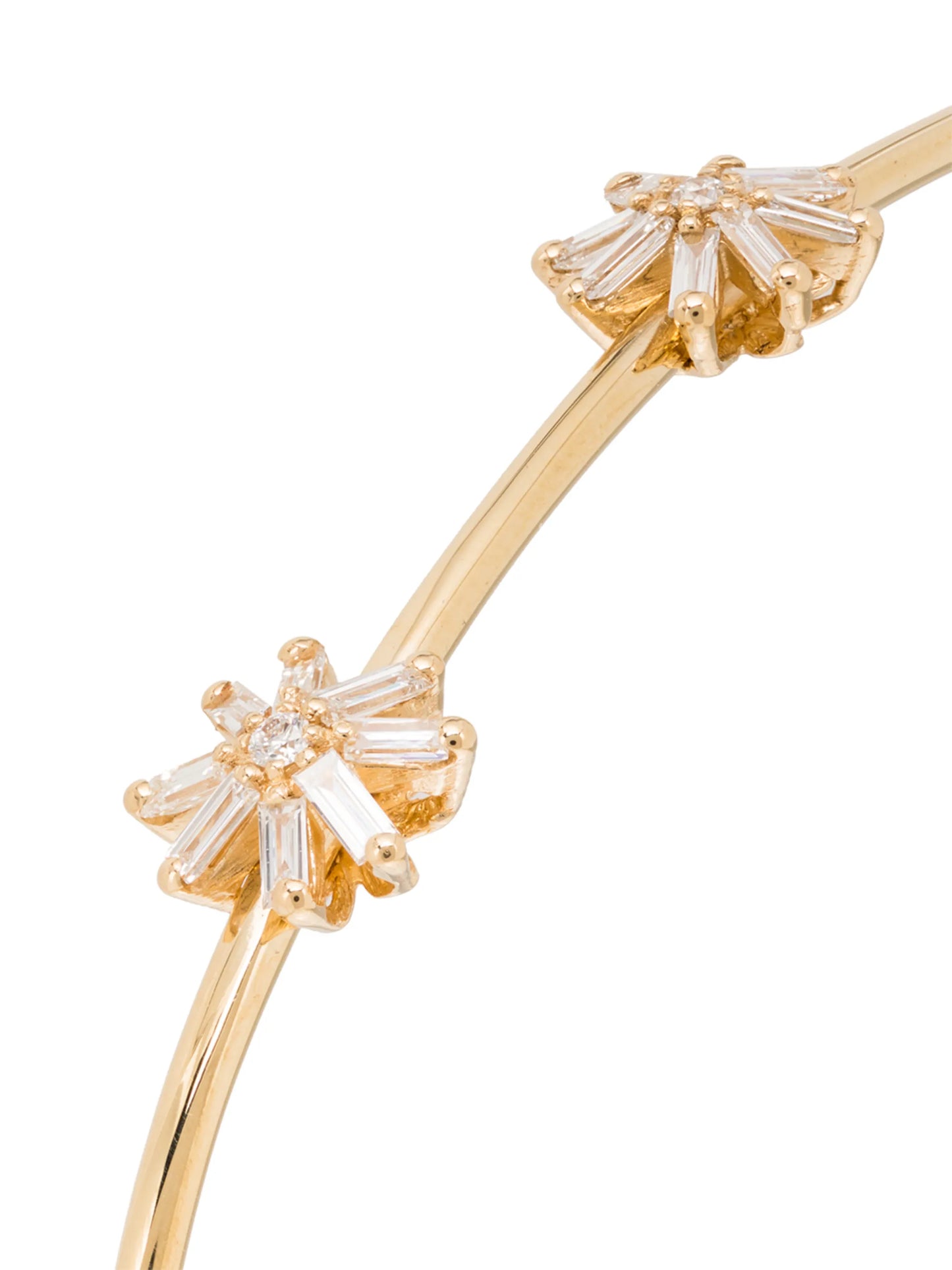 18kt yellow gold diamond flower bracelet