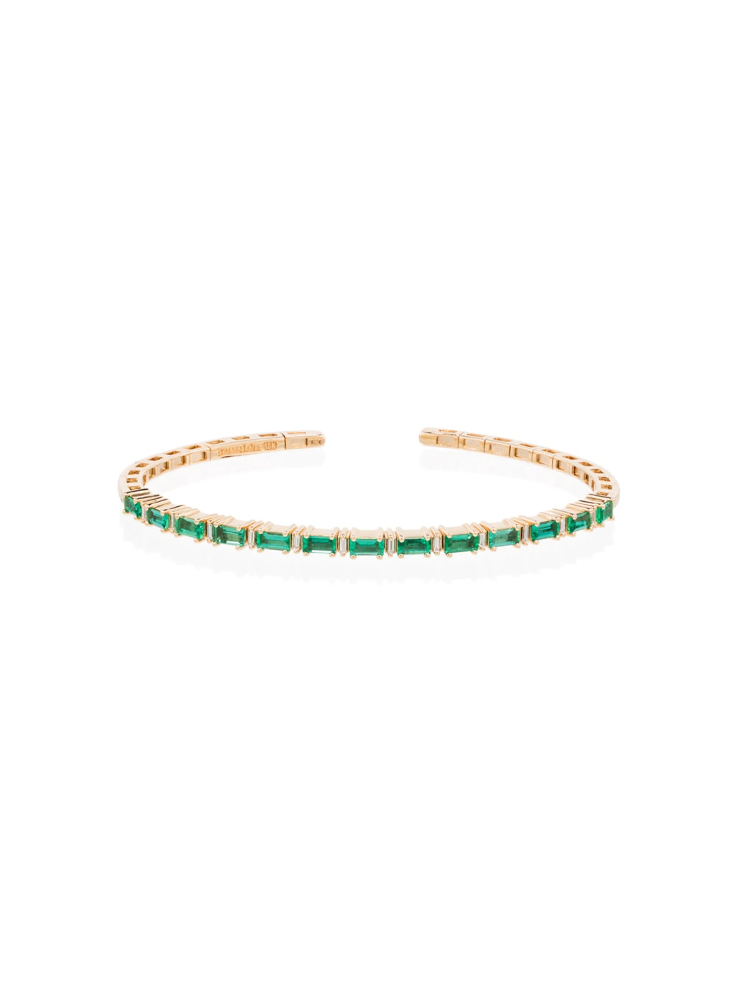 18kt yellow gold Fireworks emerald horizontal bracelet