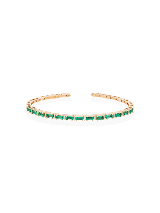 18kt yellow gold Fireworks emerald horizontal bracelet