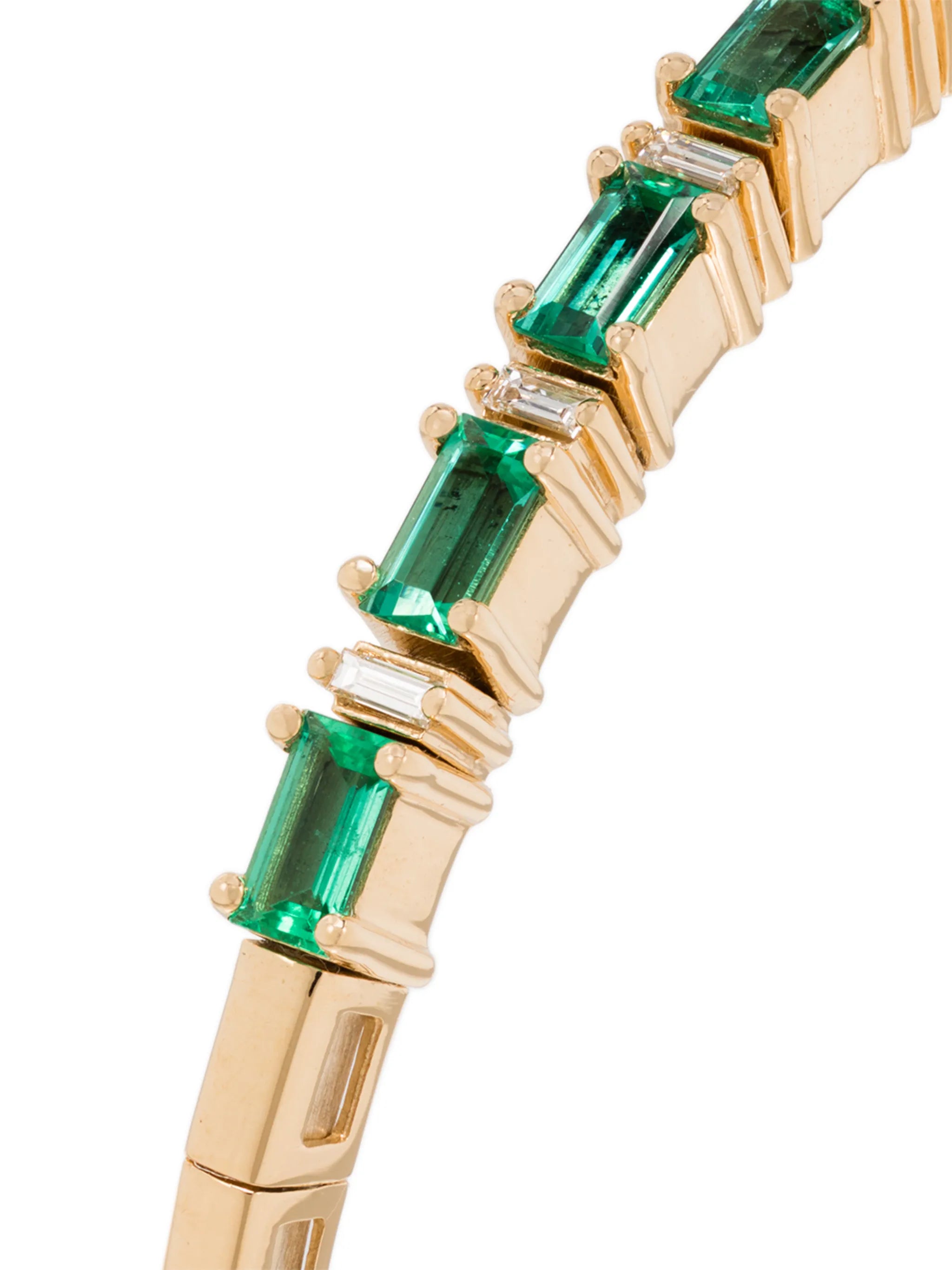 18kt yellow gold Fireworks emerald horizontal bracelet