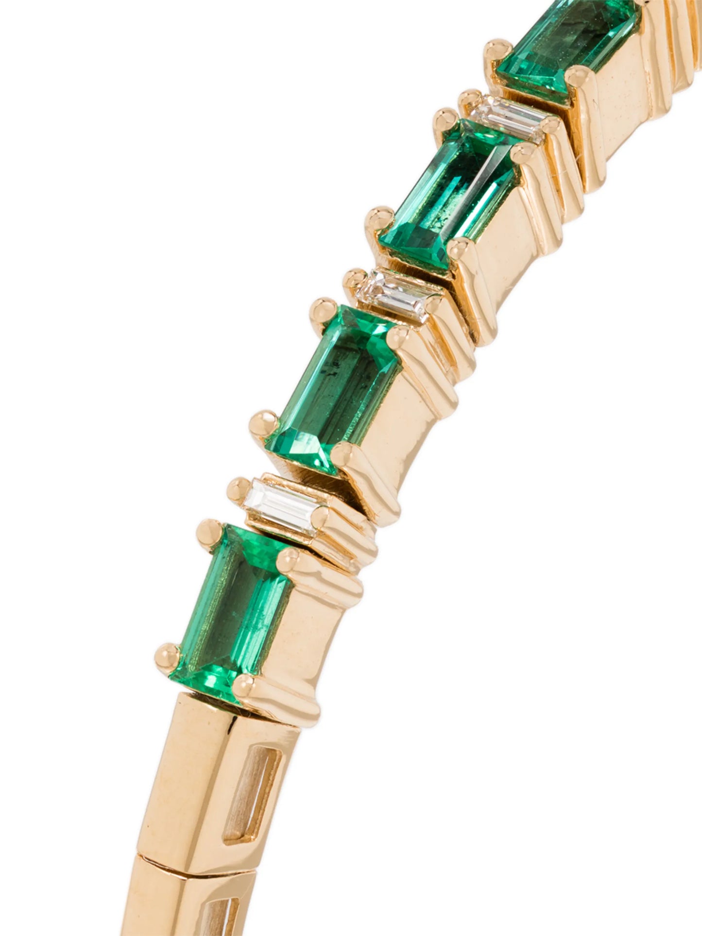 18kt yellow gold Fireworks emerald horizontal bracelet