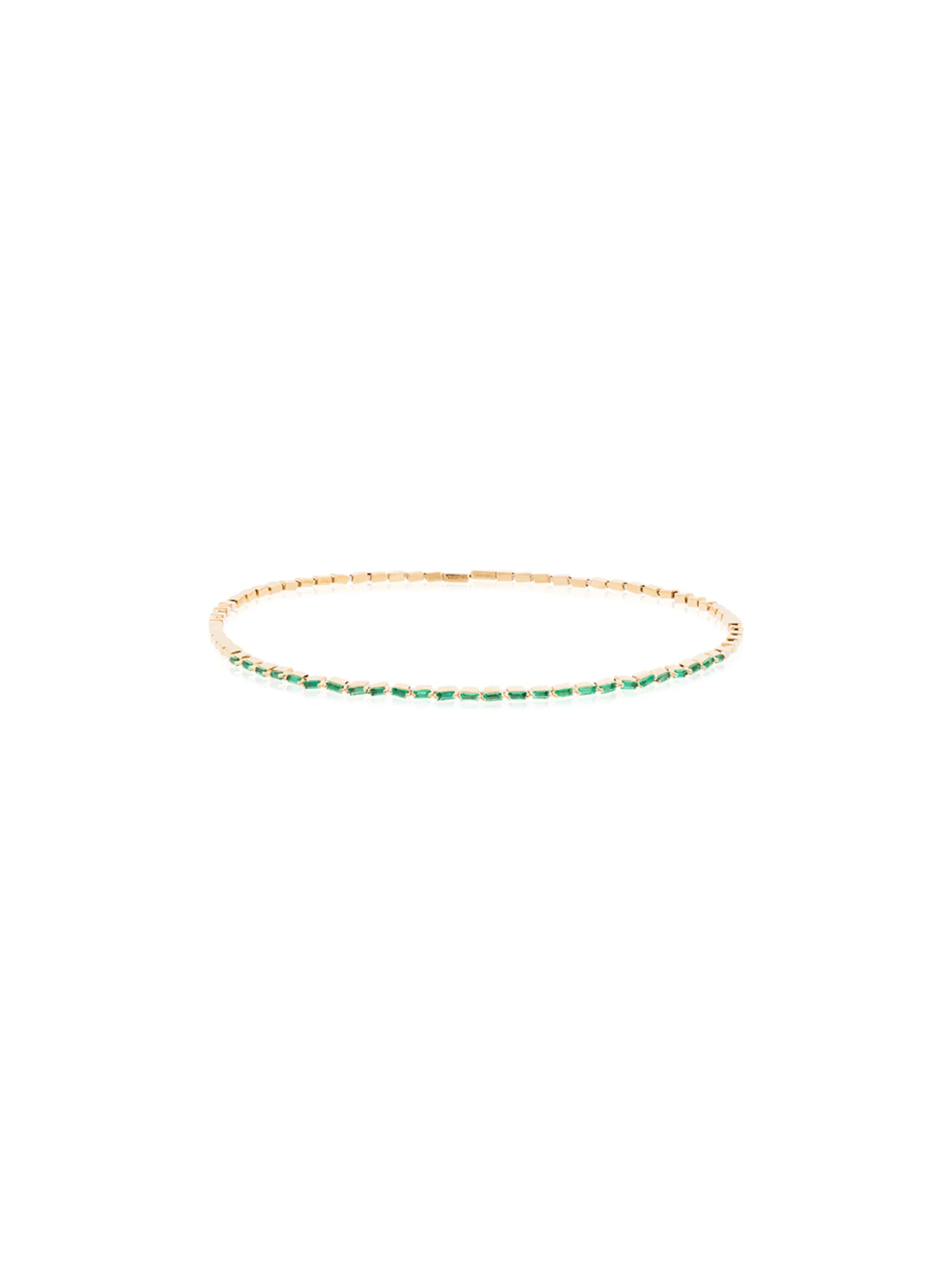 18kt yellow gold emerald choker