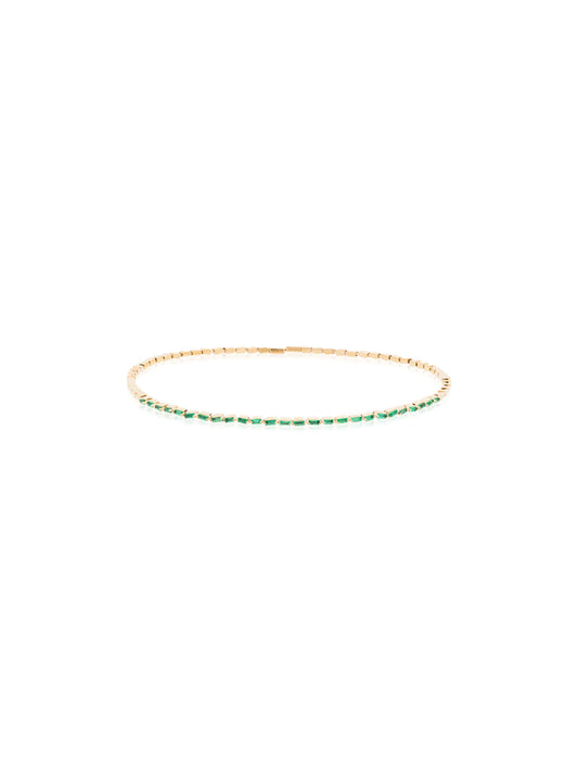 18kt yellow gold emerald choker