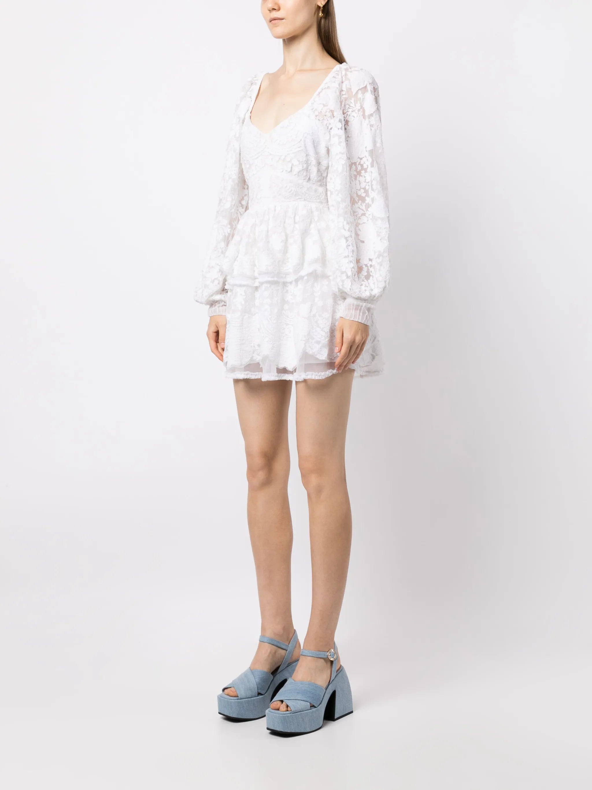 Astor lace mini dress