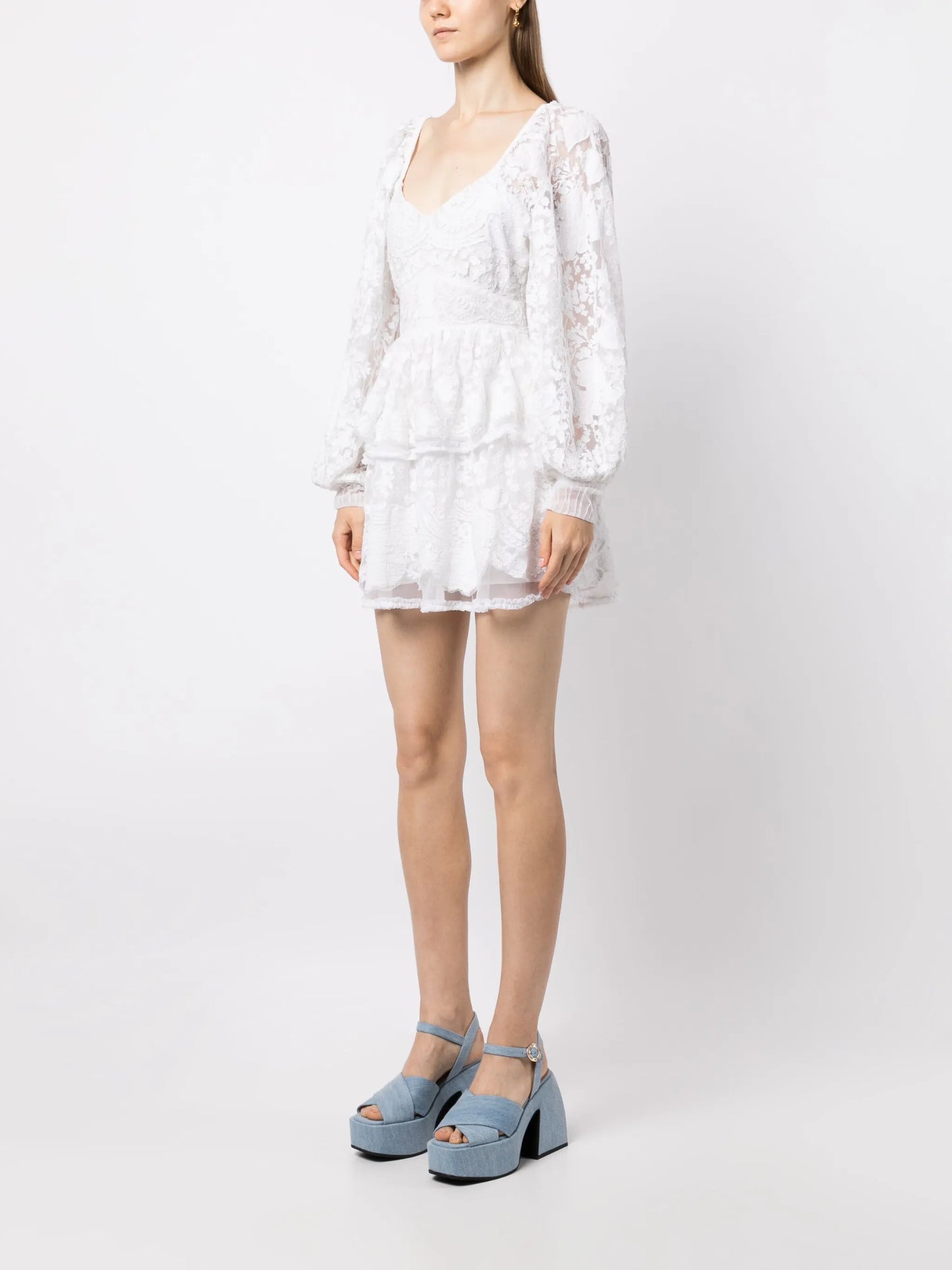 Astor lace mini dress