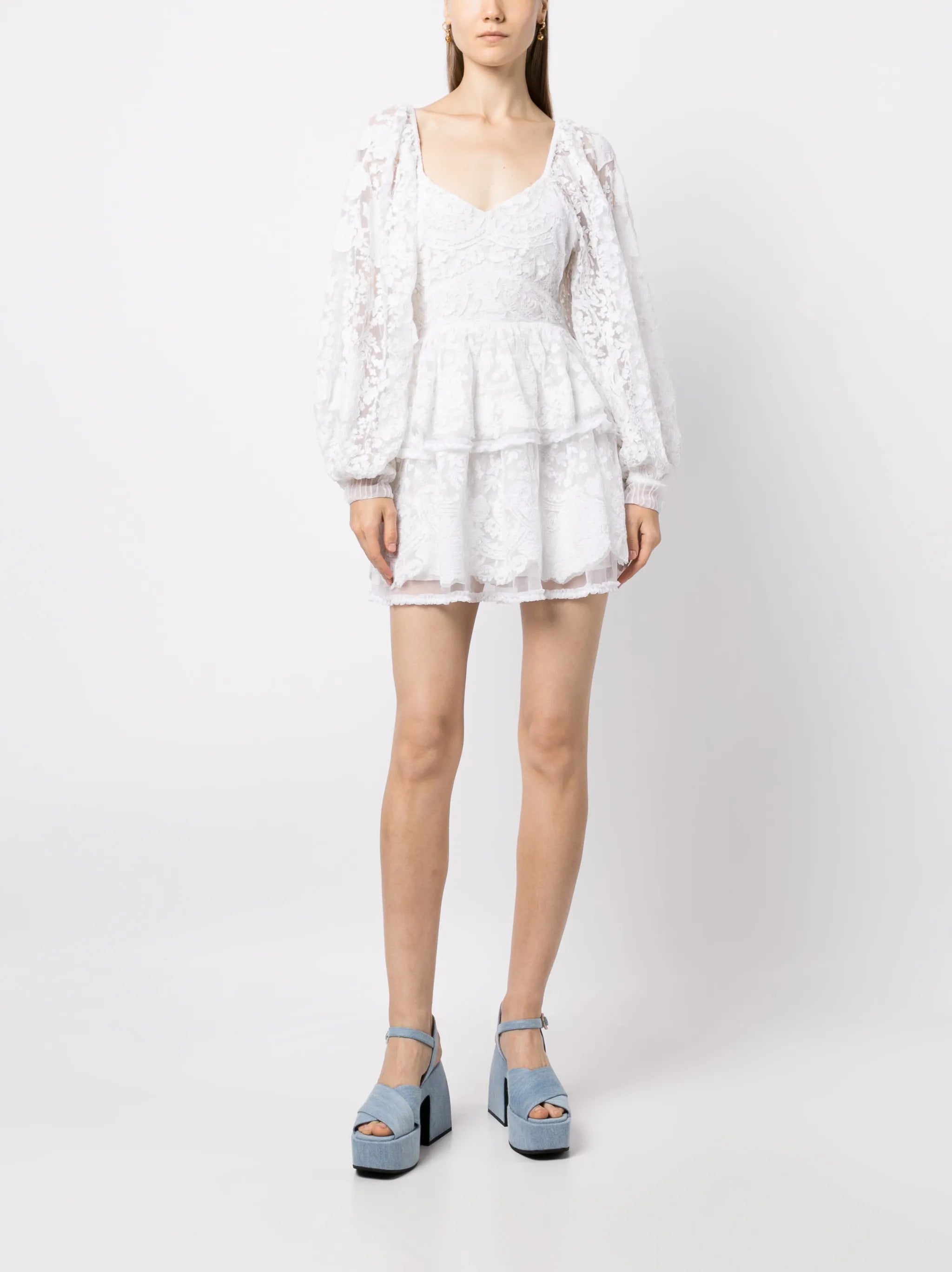 Astor lace mini dress