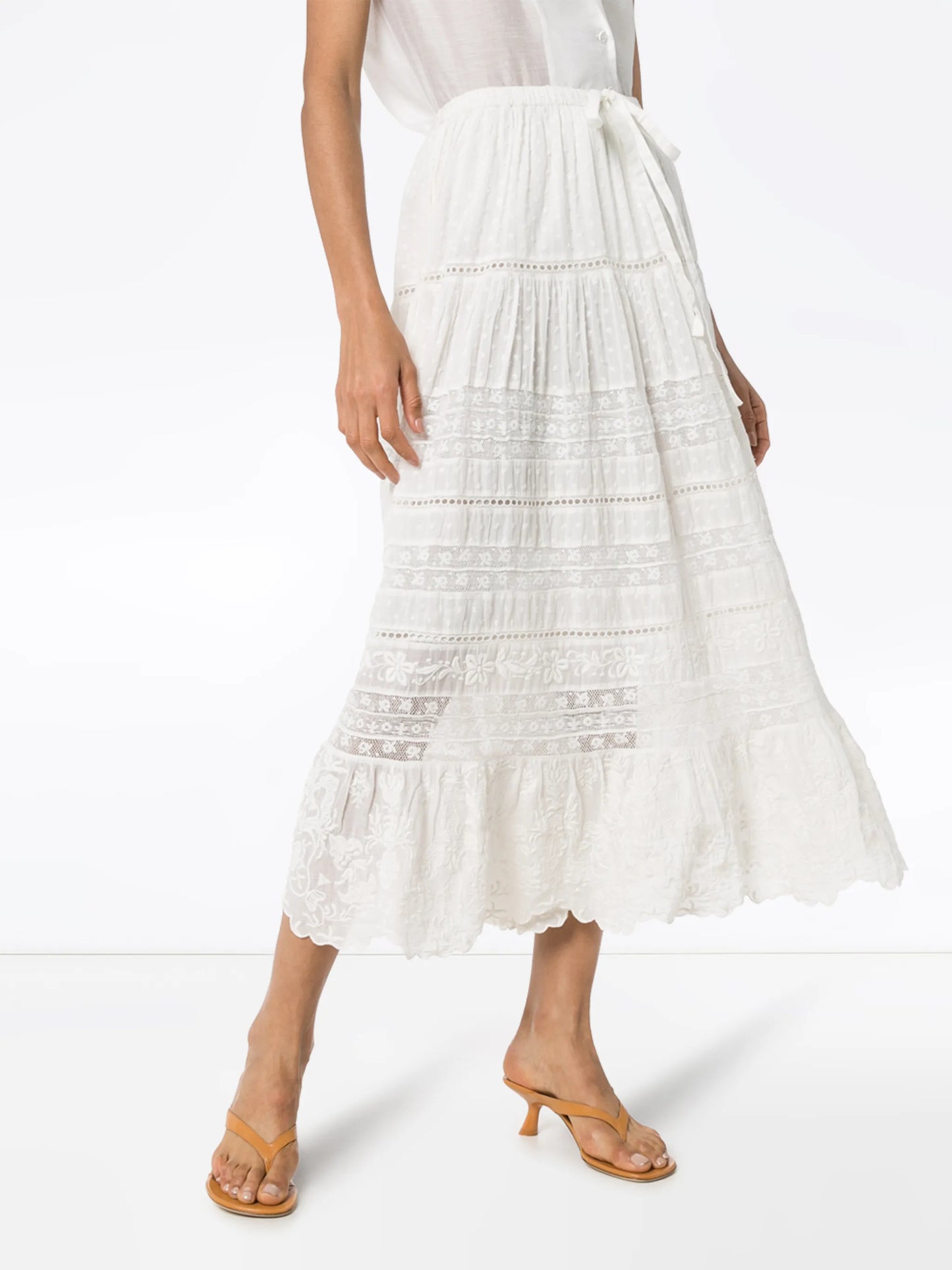 Donna lace drawstring skirt