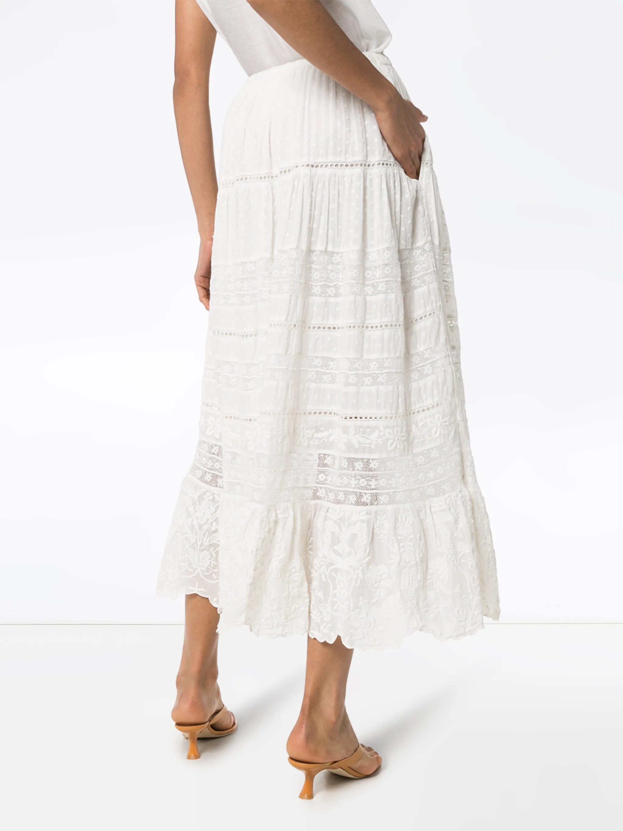 Donna lace drawstring skirt