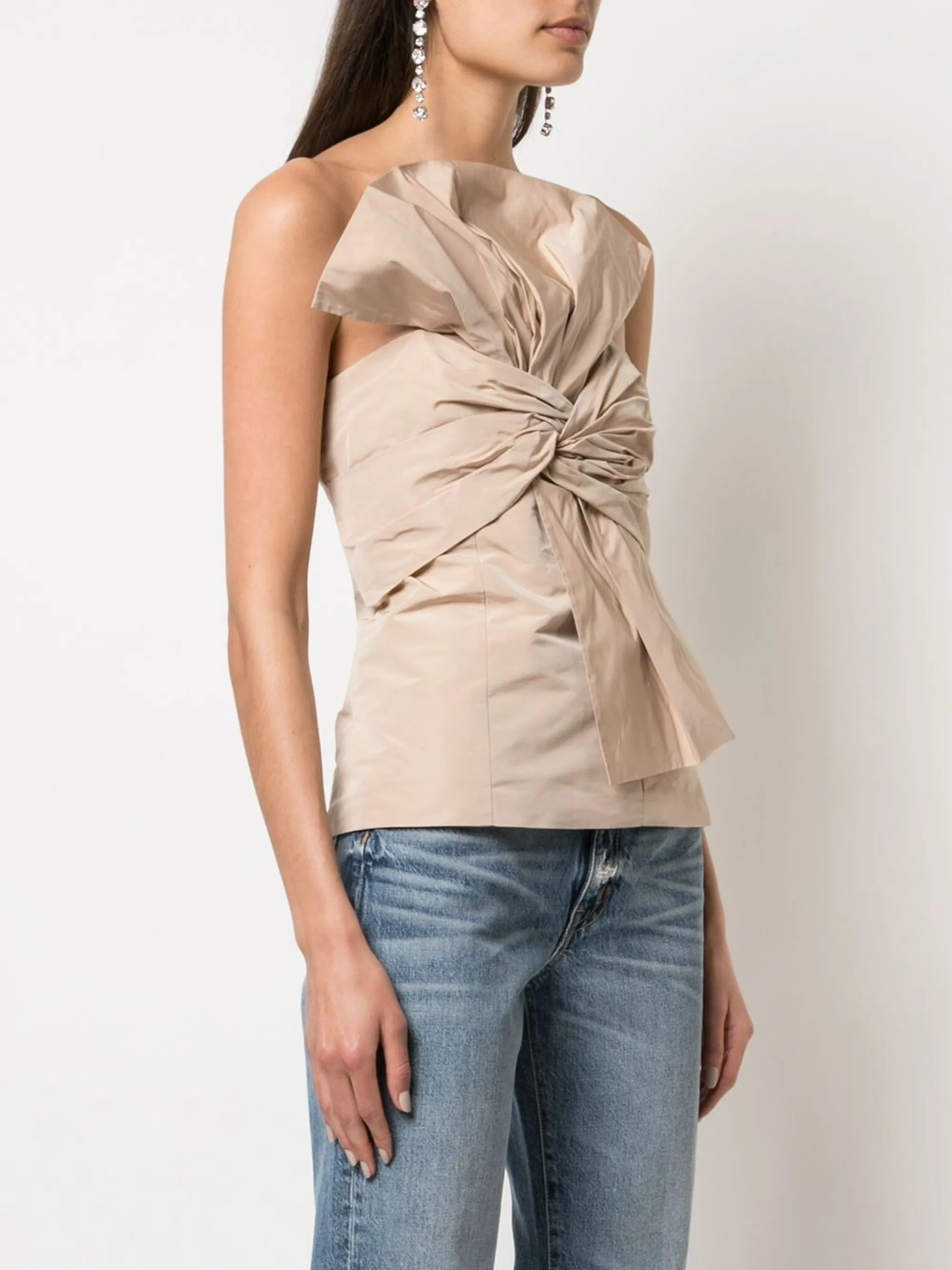 bow-front bustier top