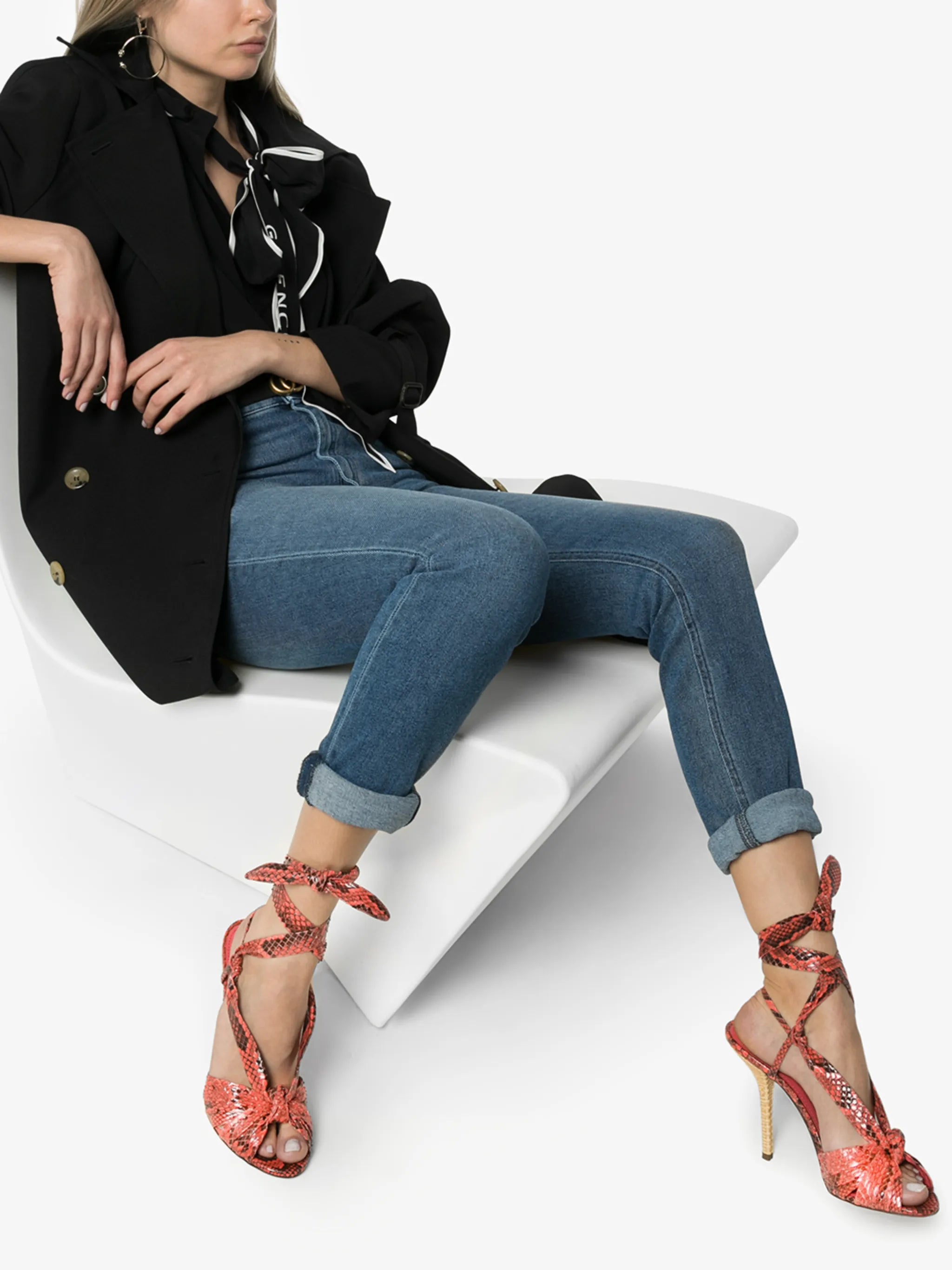 105mm python-effect sandals