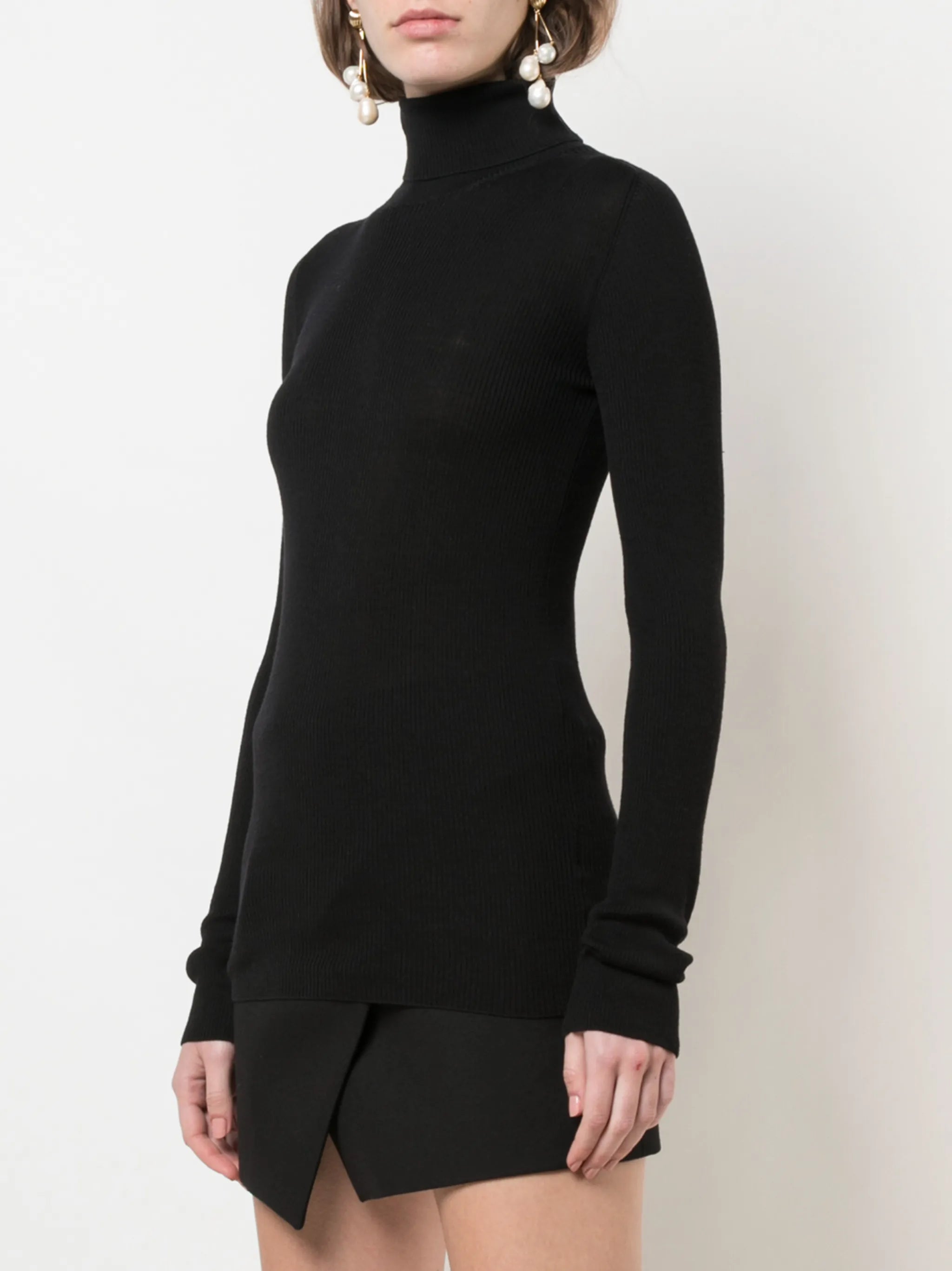 x The Woolmark Company Release 05 roll-neck ribbed jumper