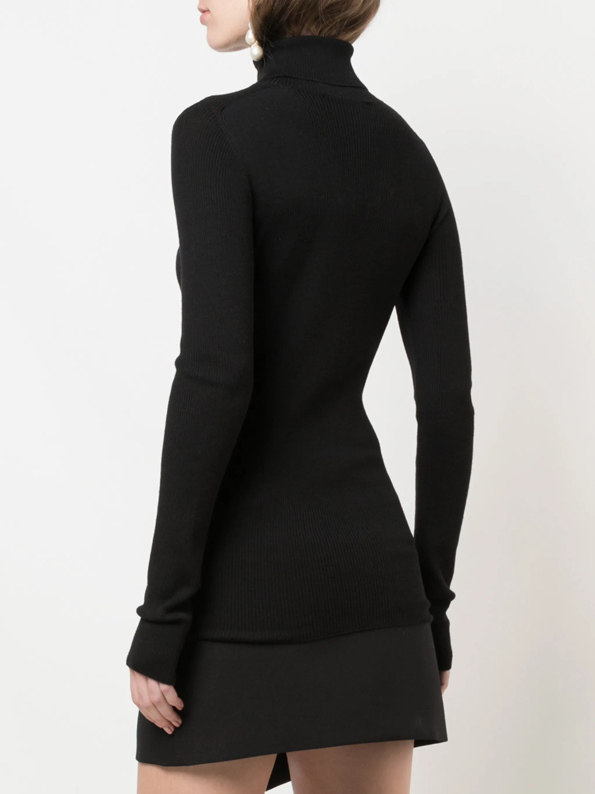 x The Woolmark Company Release 05 roll-neck ribbed jumper
