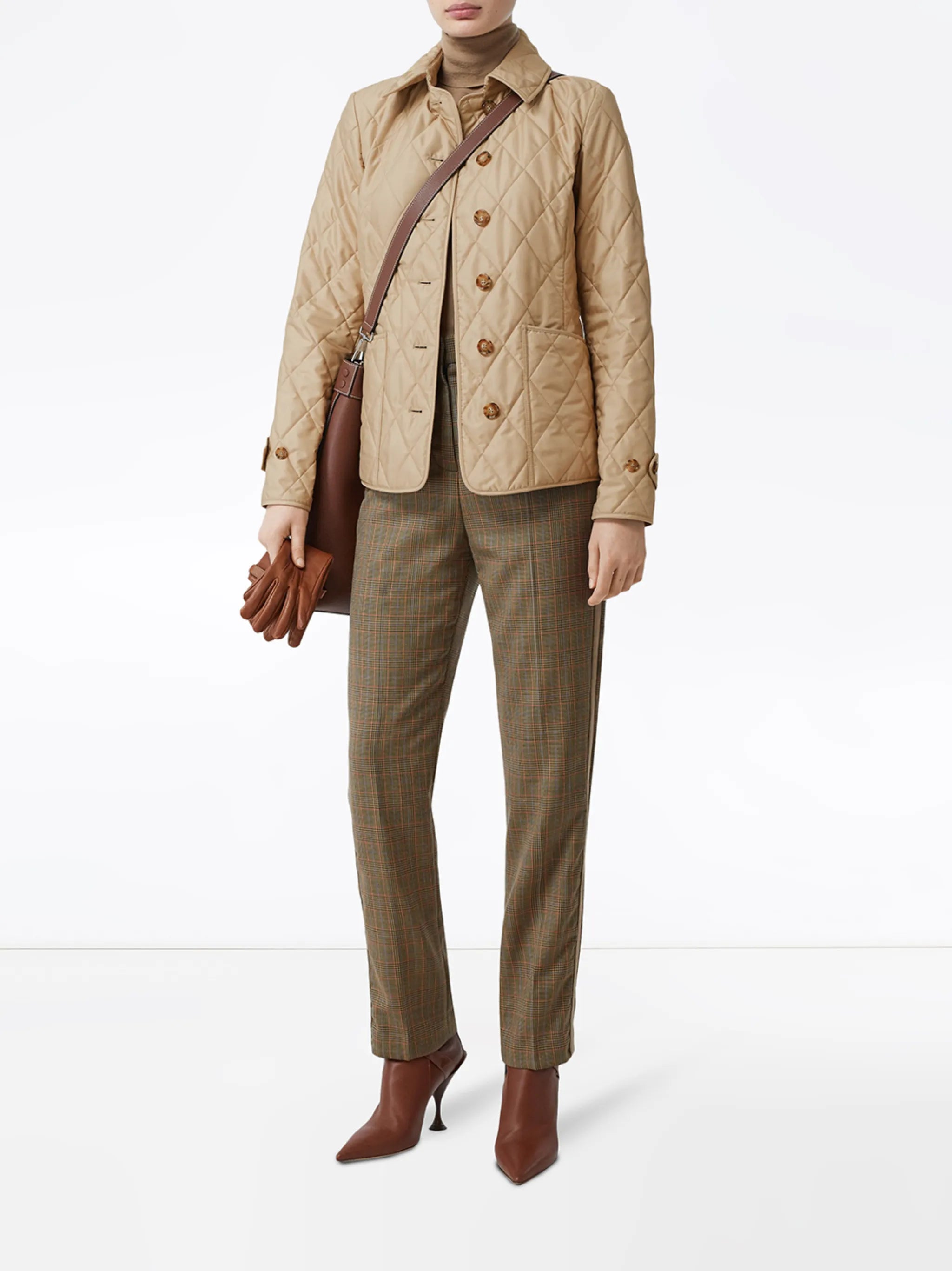 diamond quilted thermoregulated jacket