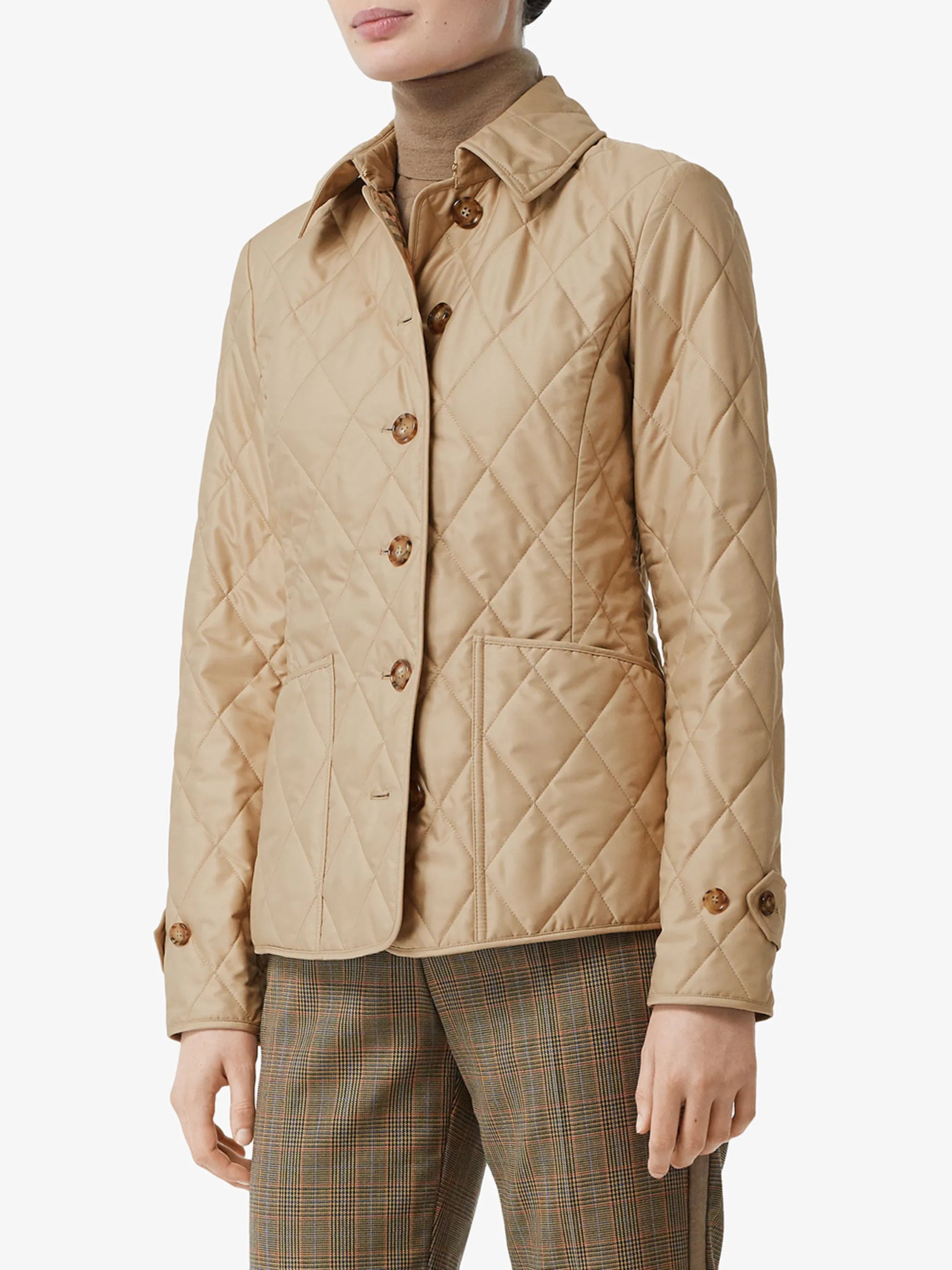 diamond quilted thermoregulated jacket