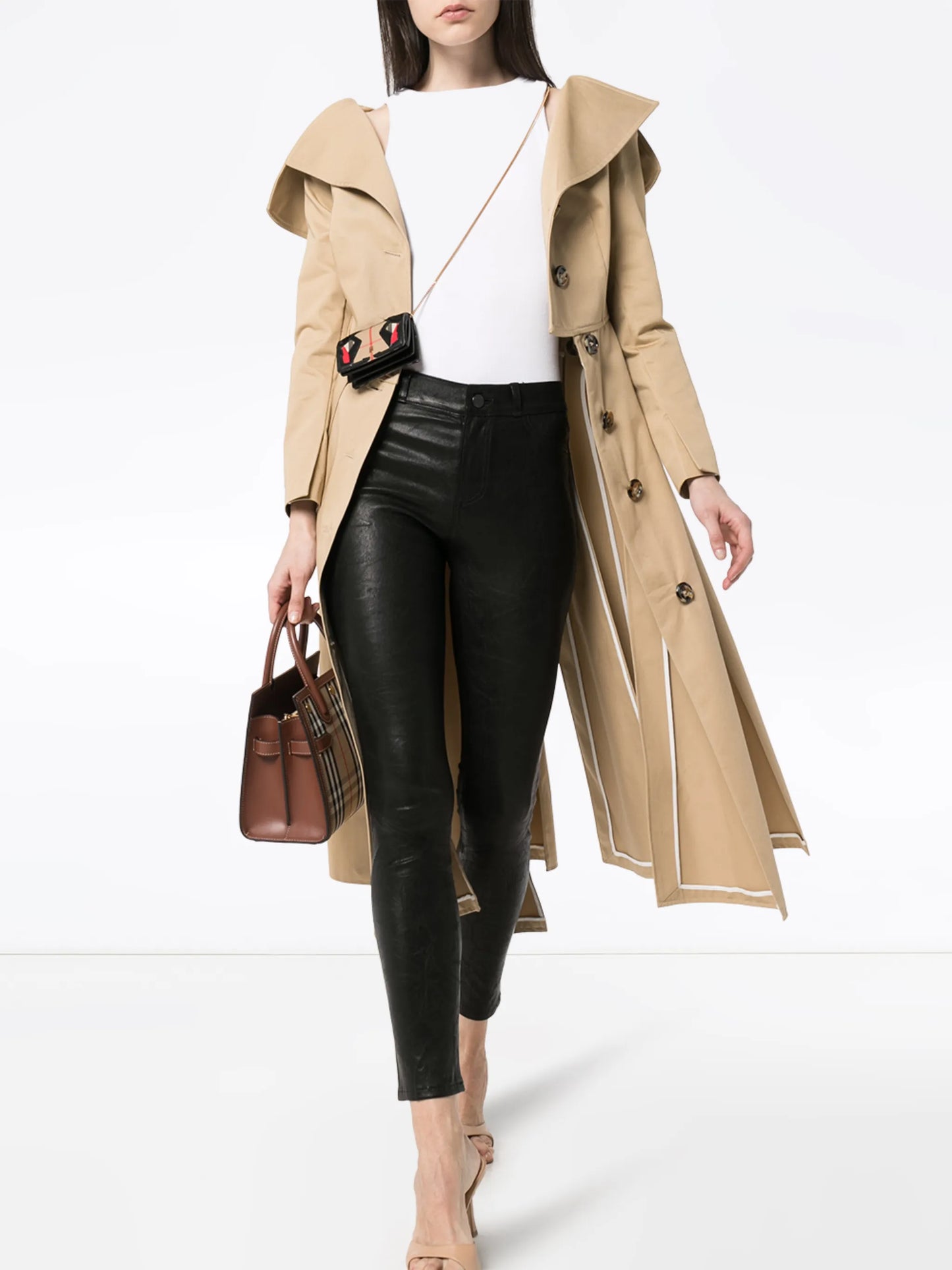 Hoxton leather skinny trousers