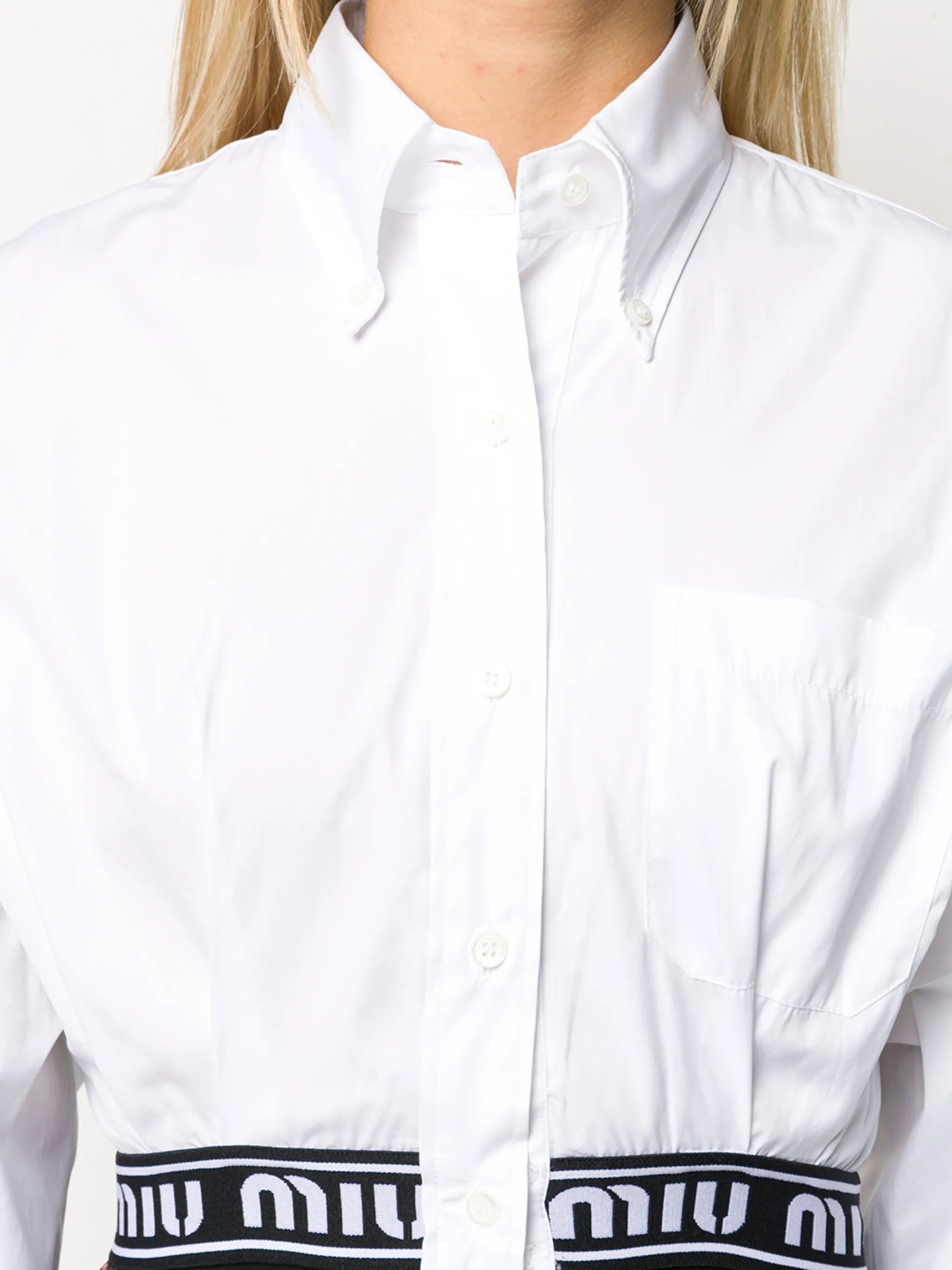 branded hem shirt