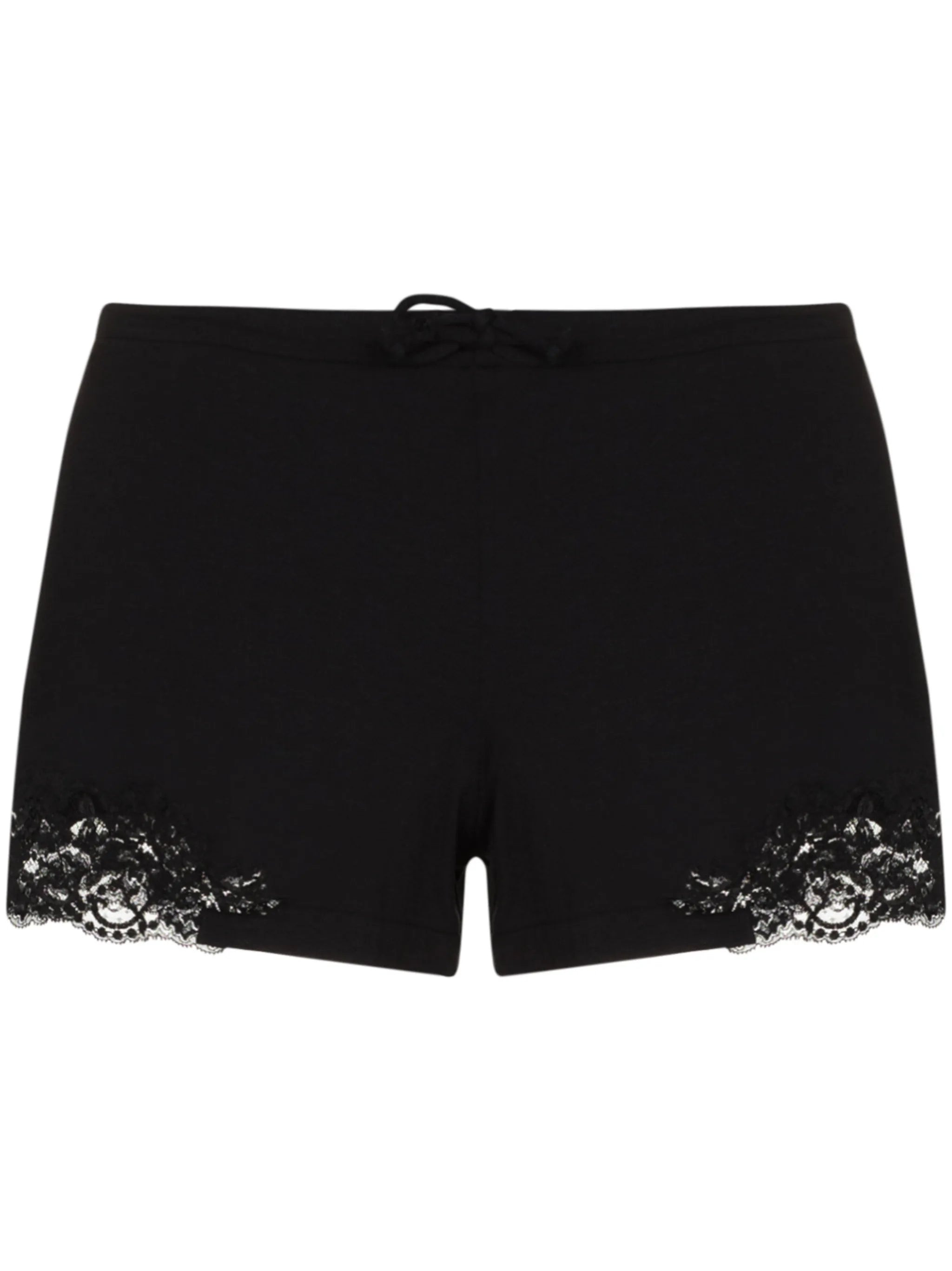 Souple lace-trim cotton shorts