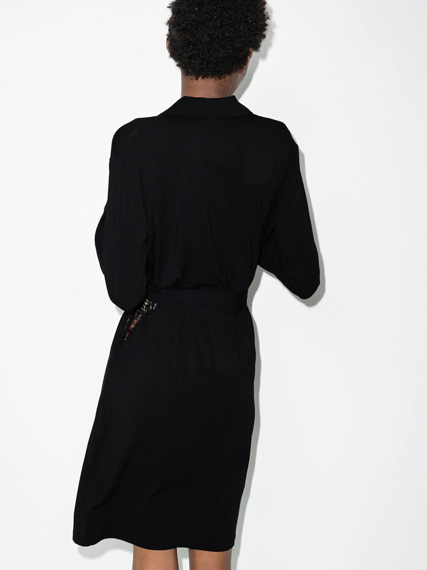 Layla lace-detail short robe
