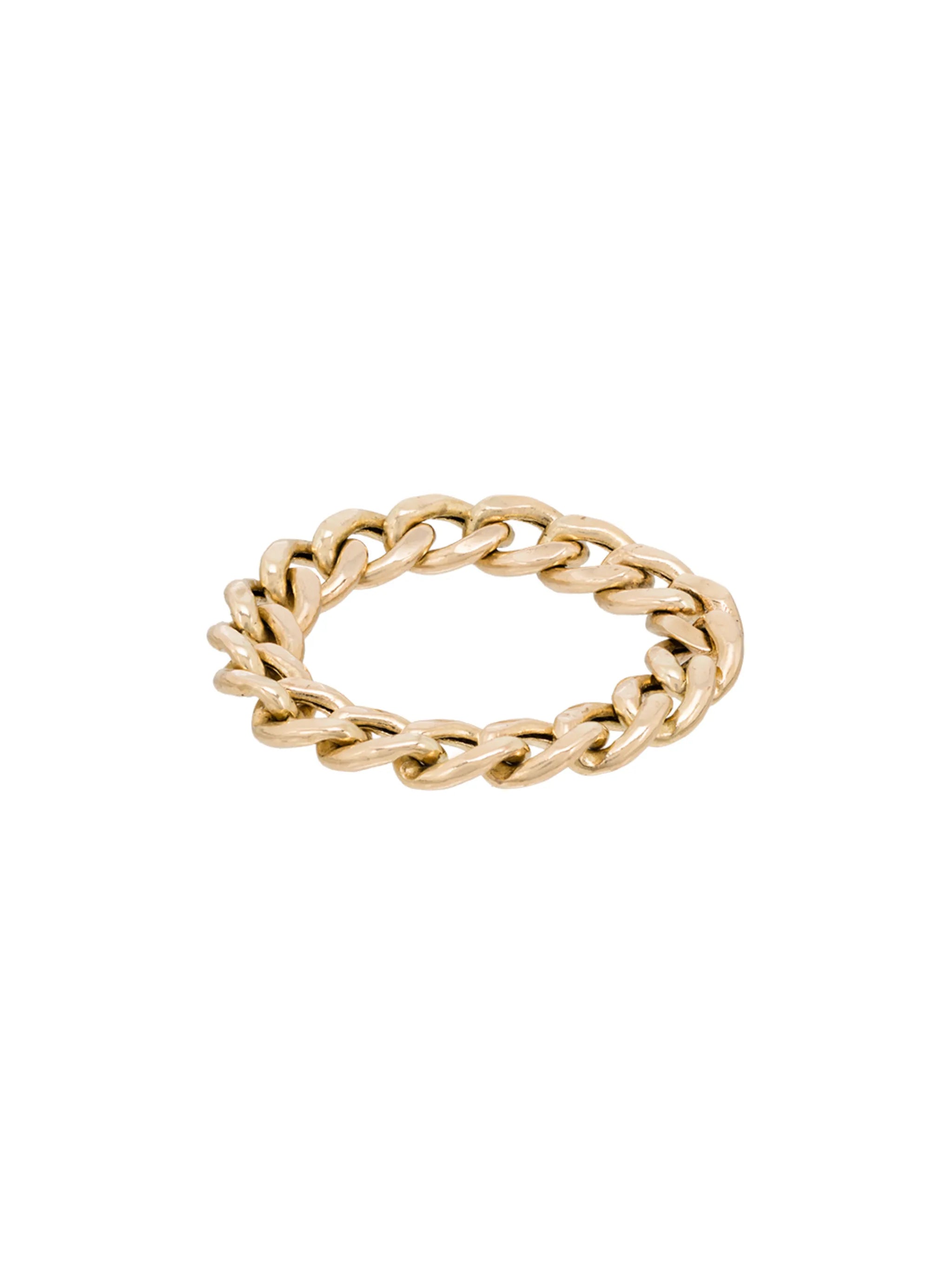 14kt gold chain style ring