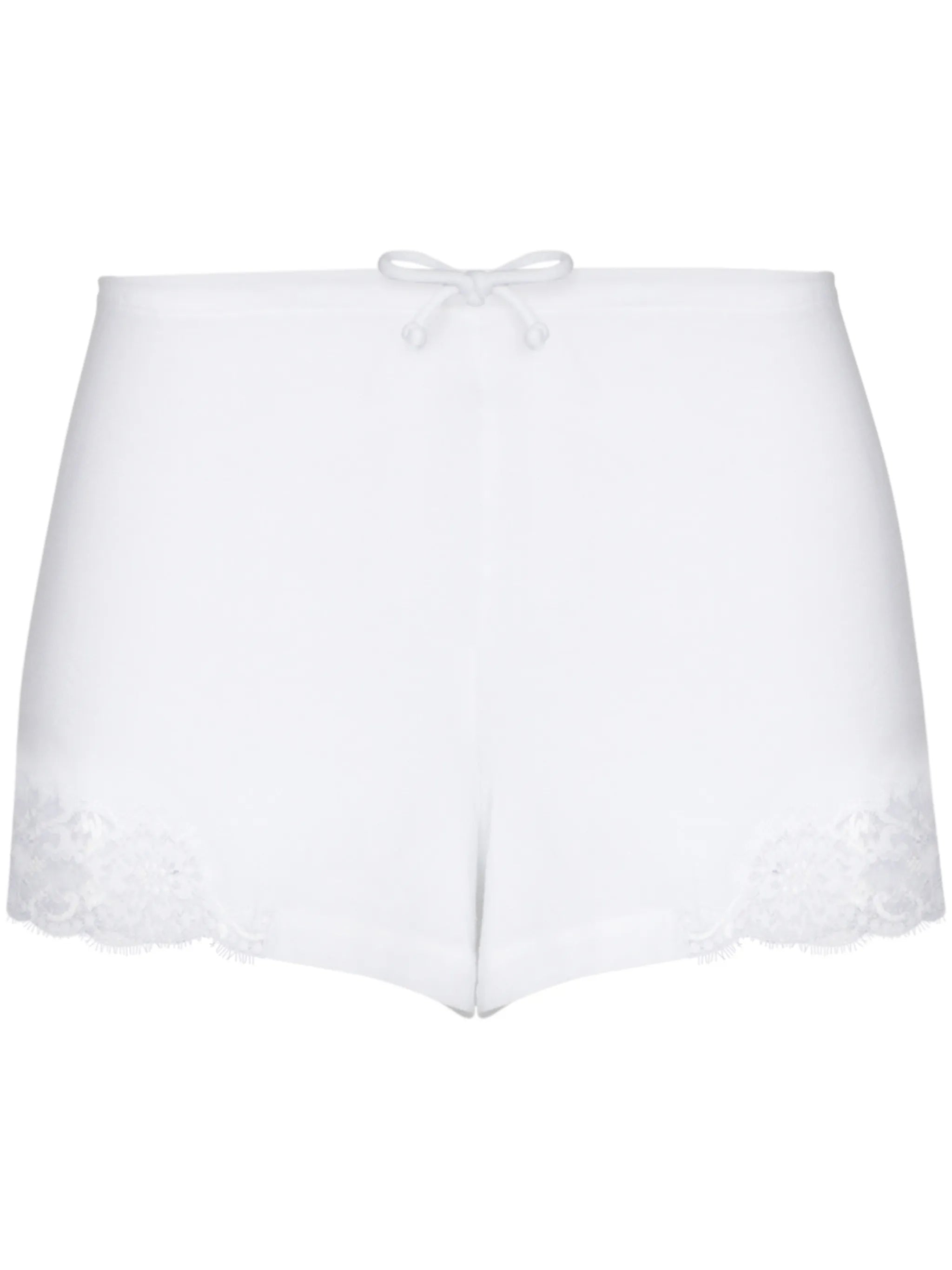 lace-trim cotton shorts