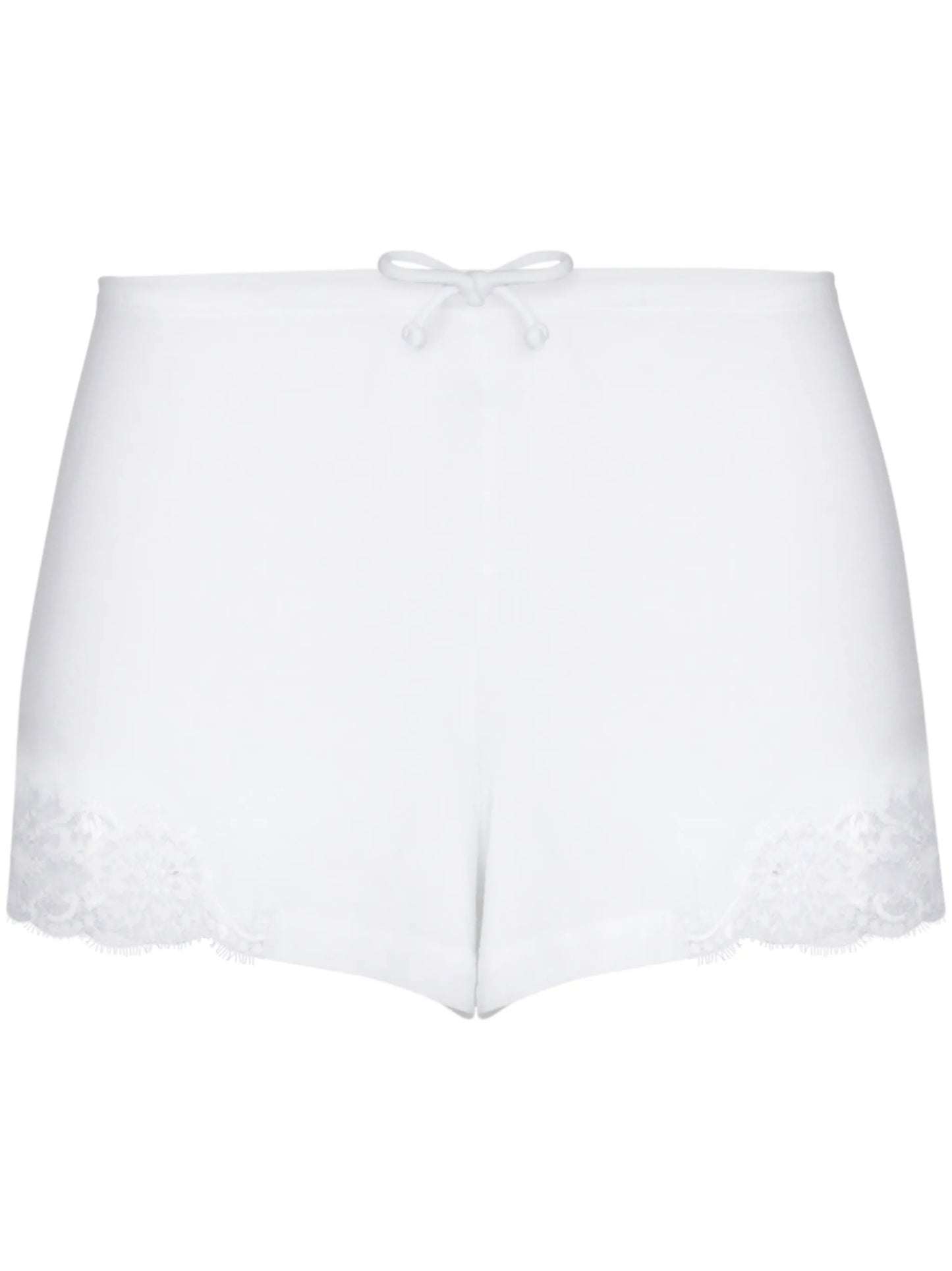 lace-trim cotton shorts