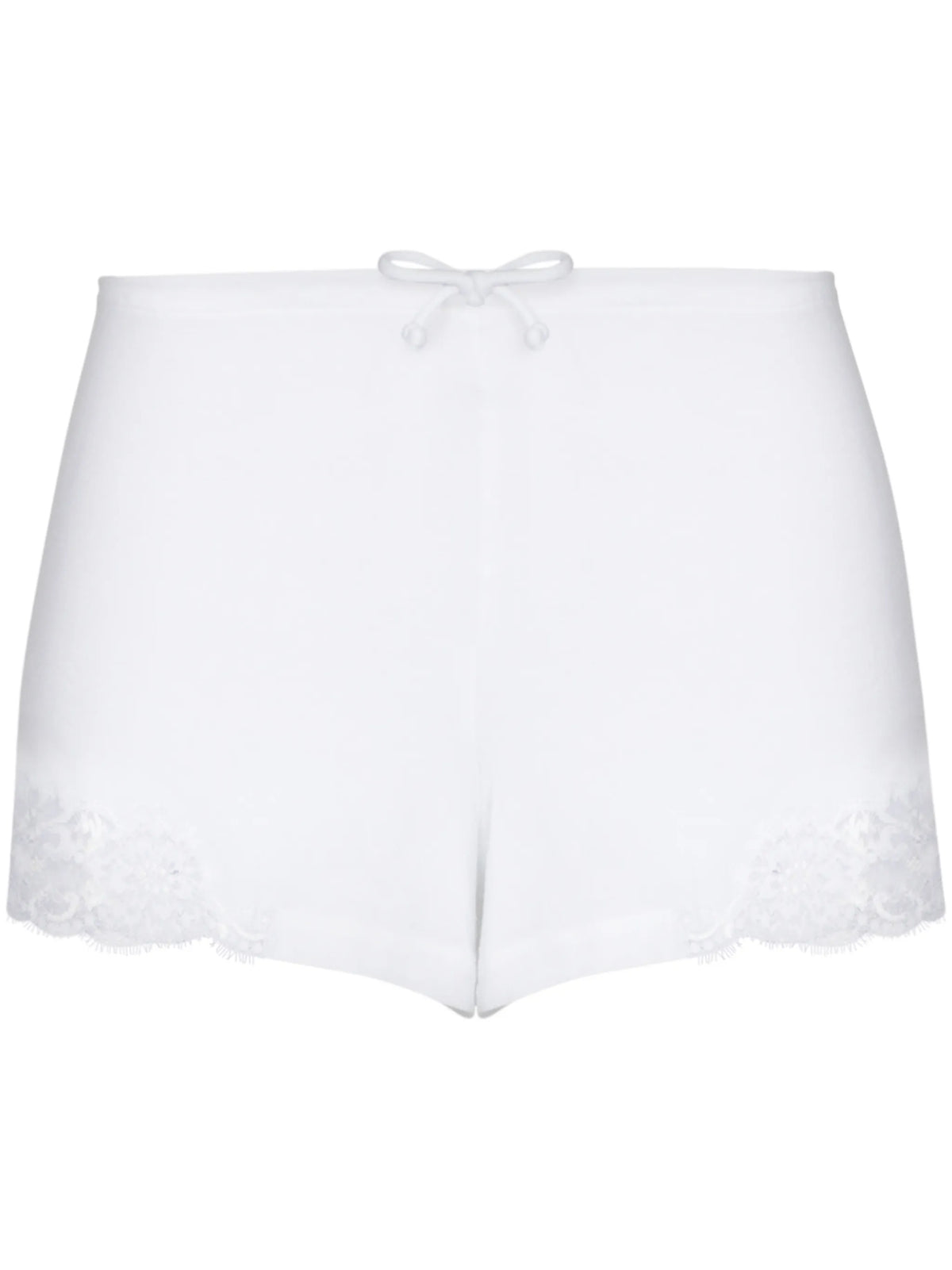 lace-trim cotton shorts