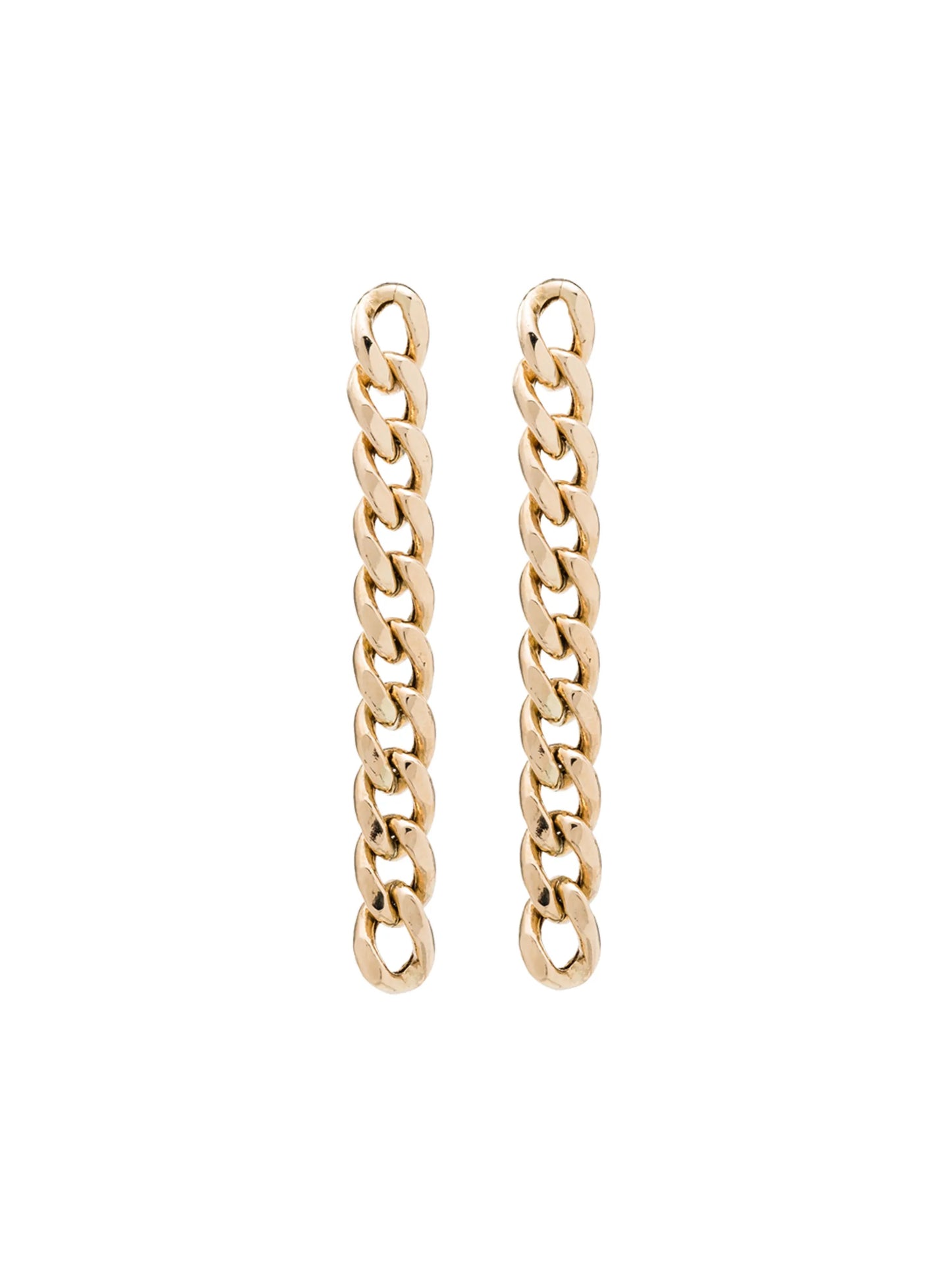 14kt gold chain drop earrings