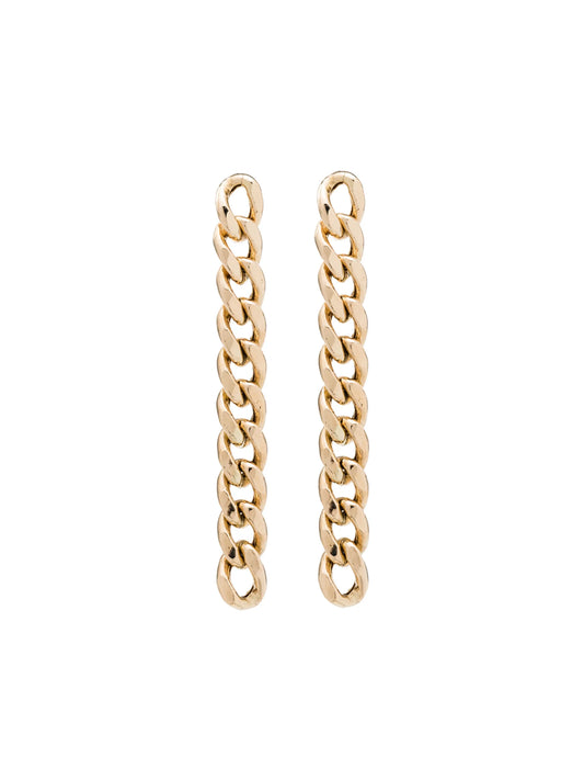 14kt gold chain drop earrings