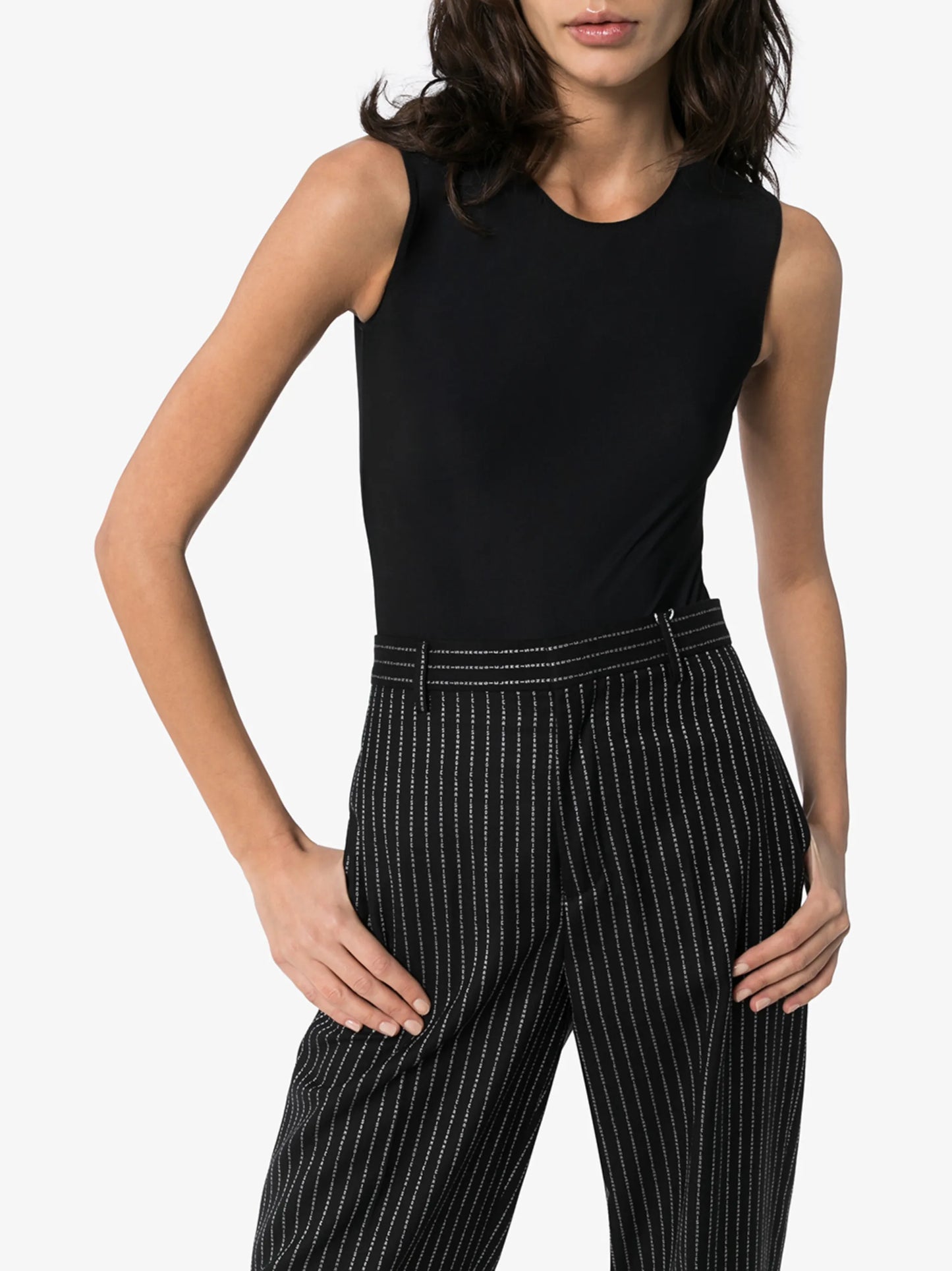 sleeveless jersey bodysuit