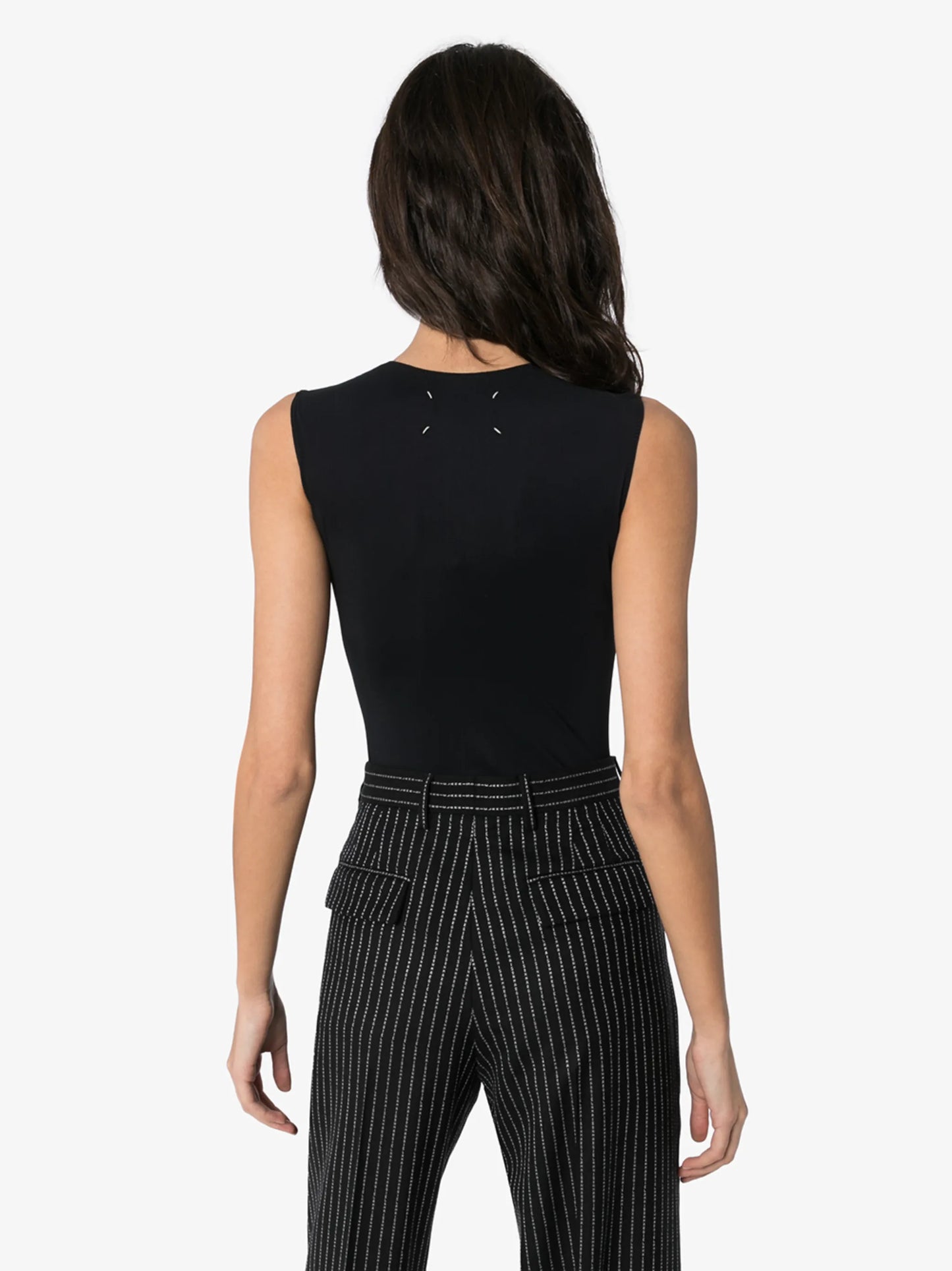 sleeveless jersey bodysuit