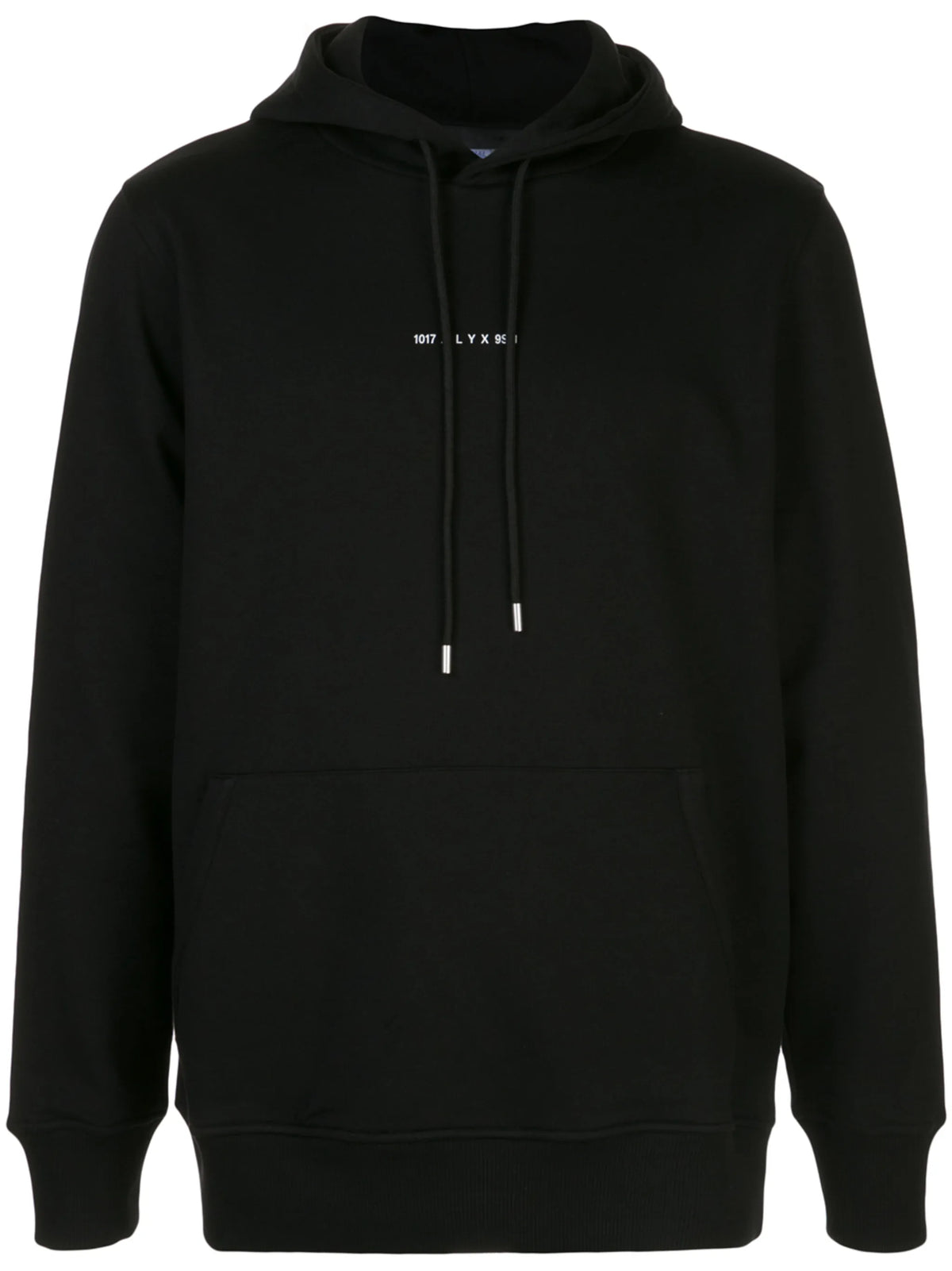 logo print rib trimmed hoodie