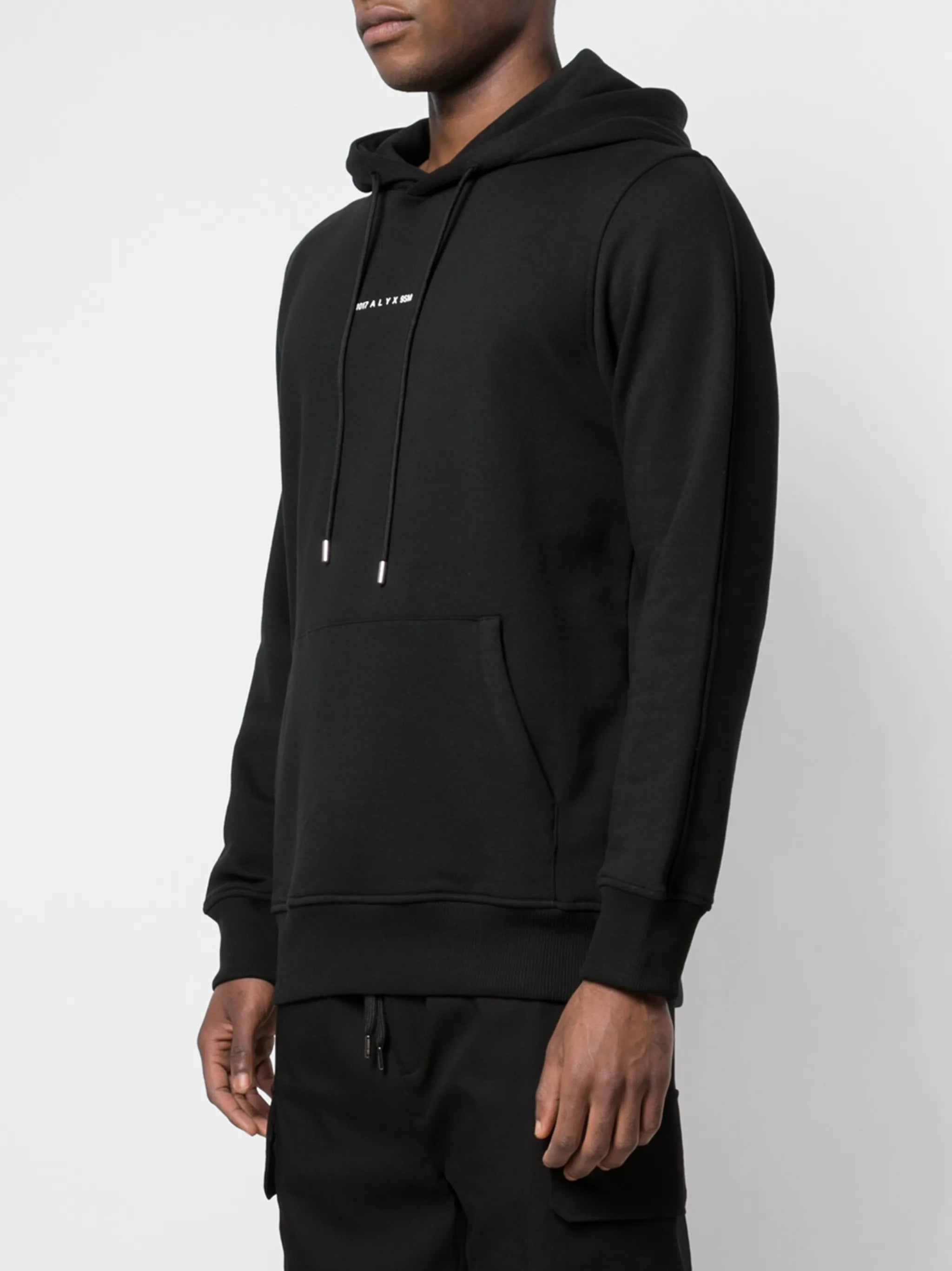 logo-print rib-trimmed hoodie