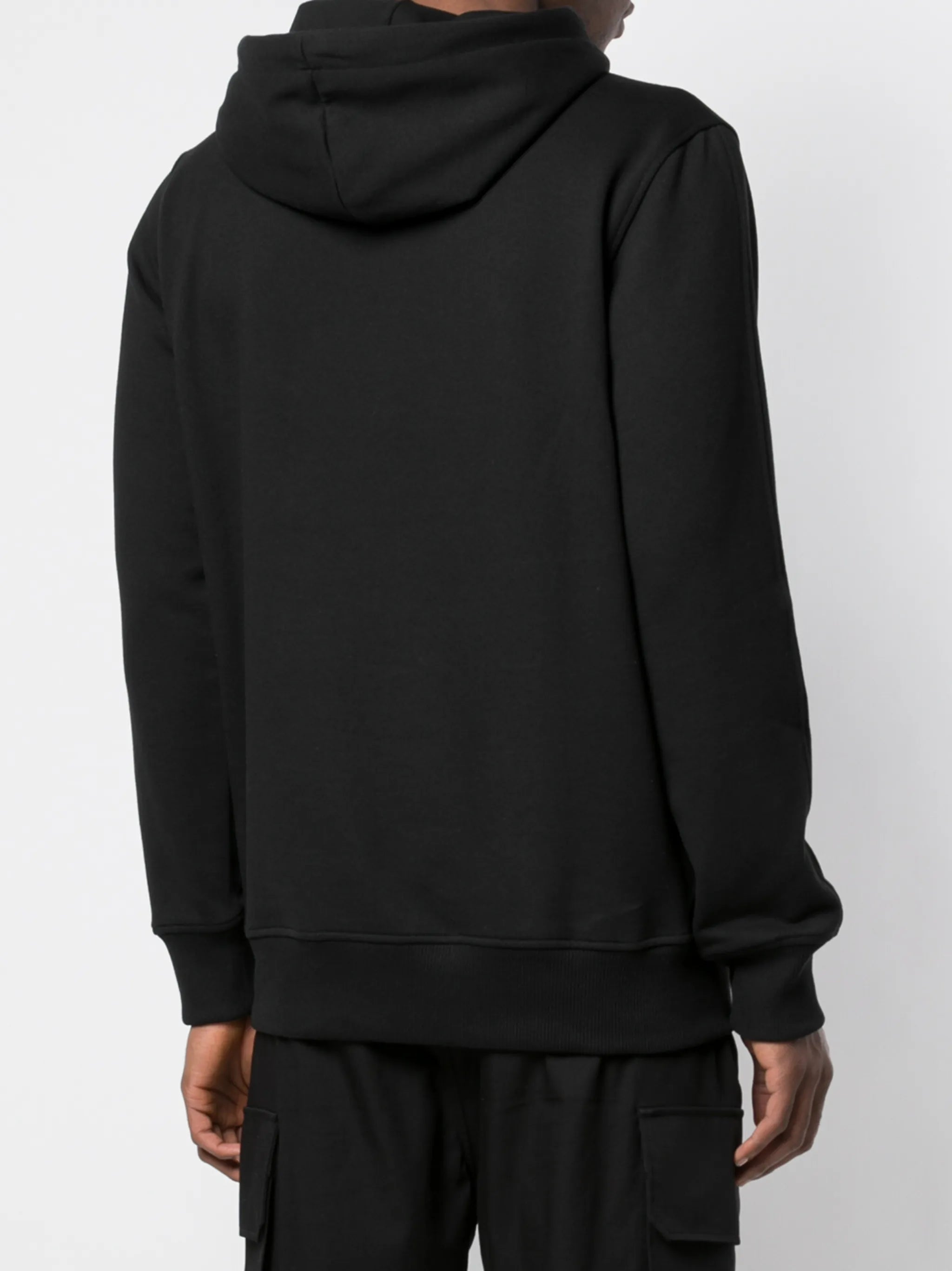 logo-print rib-trimmed hoodie