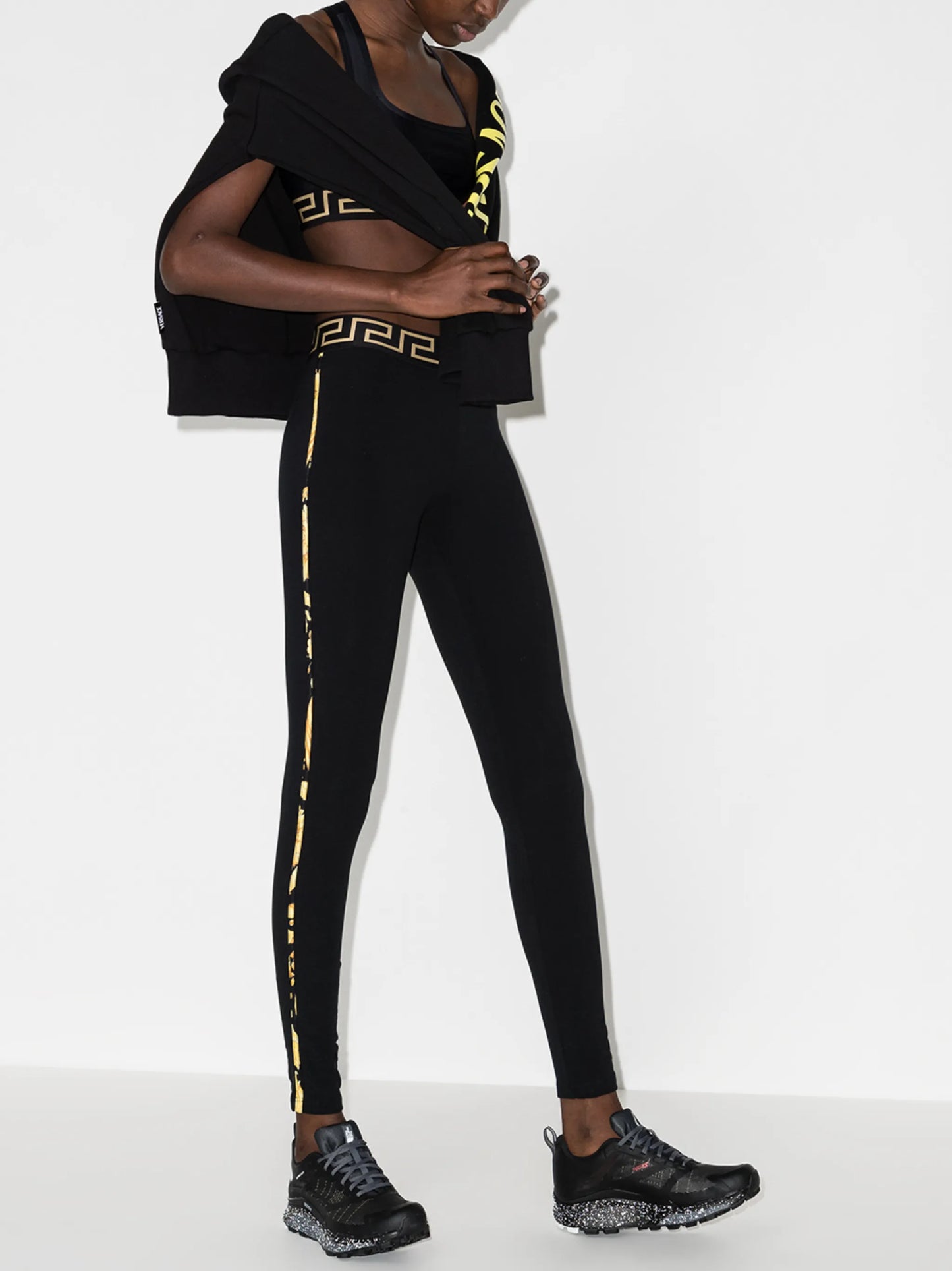 Grecca border baroque stripe leggings