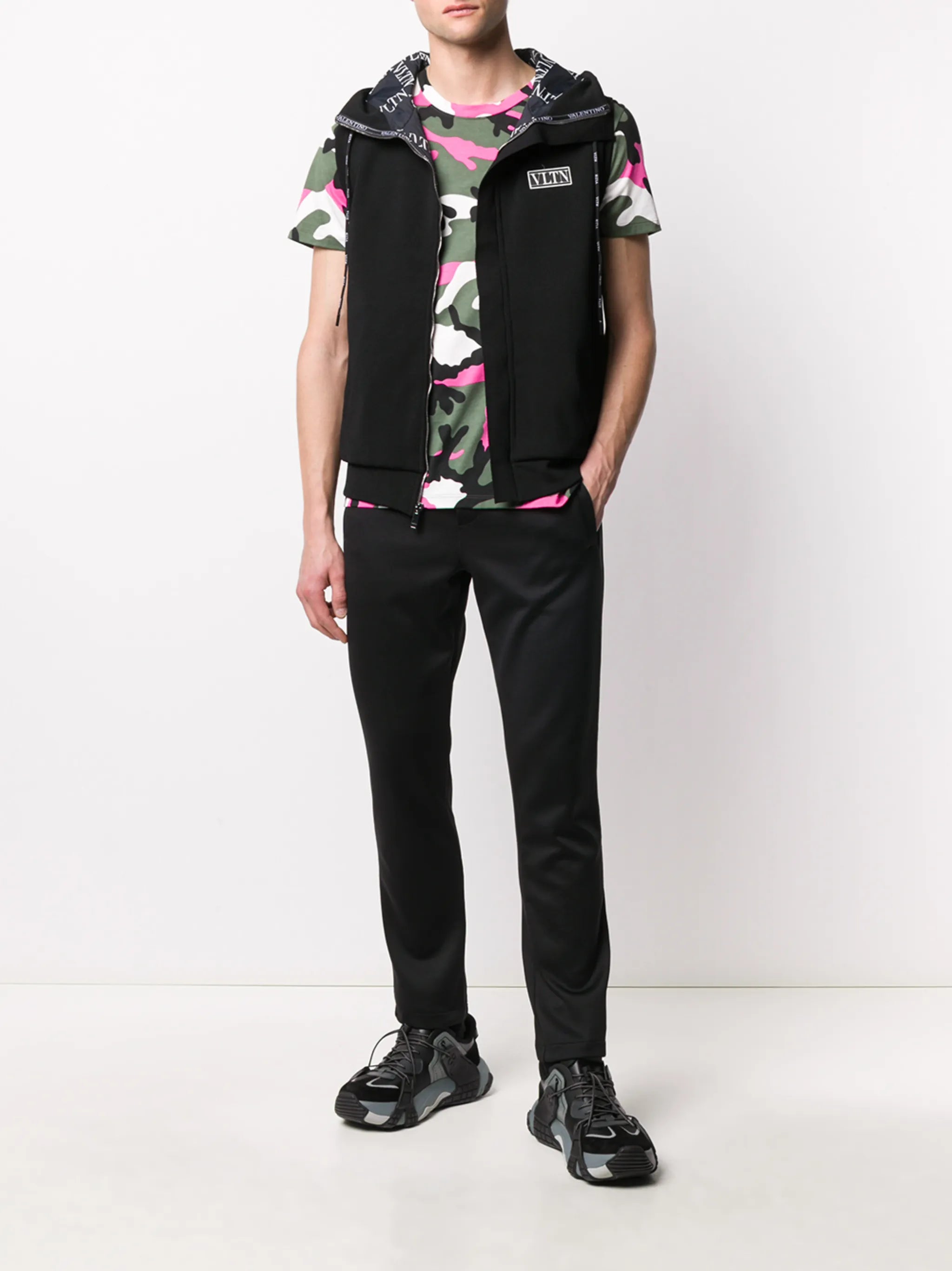 logo-print slim track pants