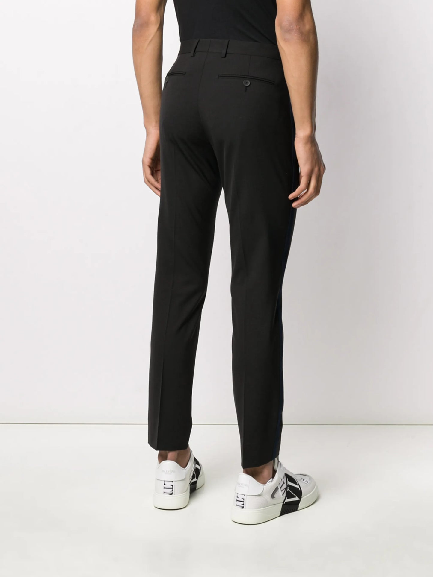 slim-fit tailored trousers