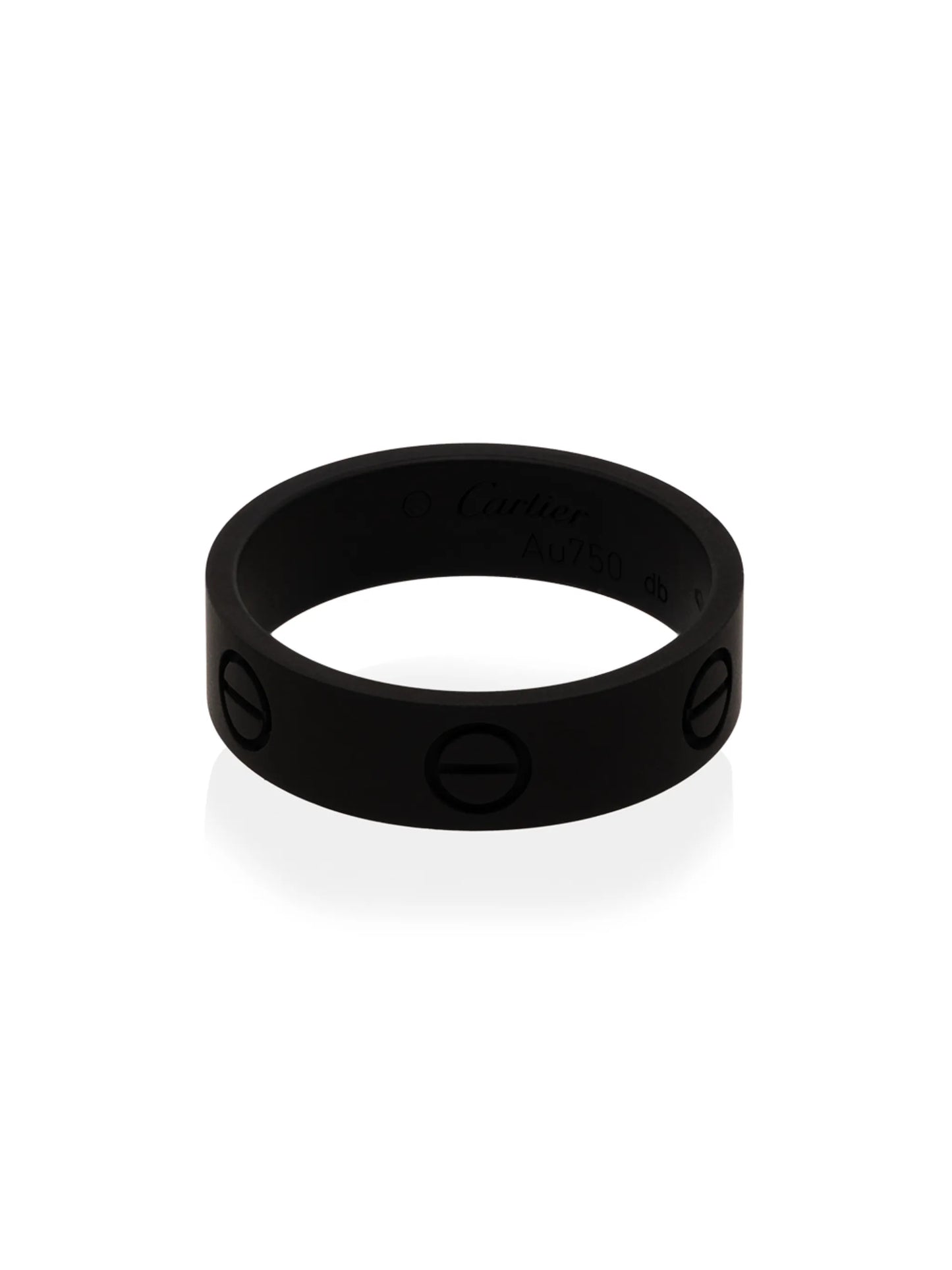 customised pre-owned 18kt black gold Cartier Love ring