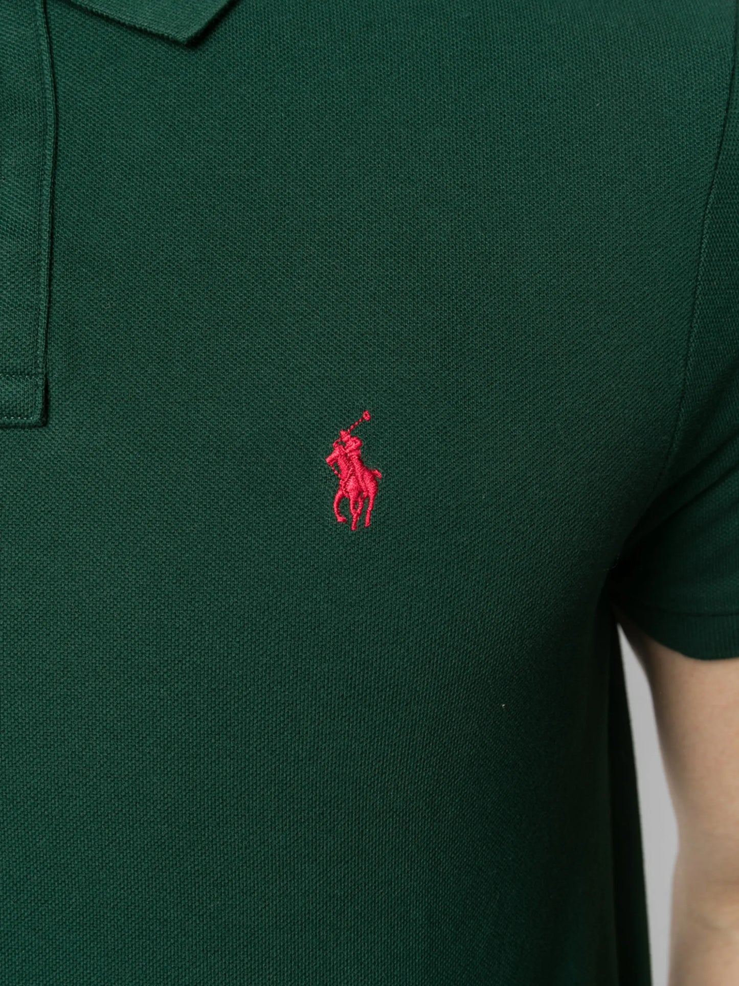 logo-embroidered piqué polo shirt