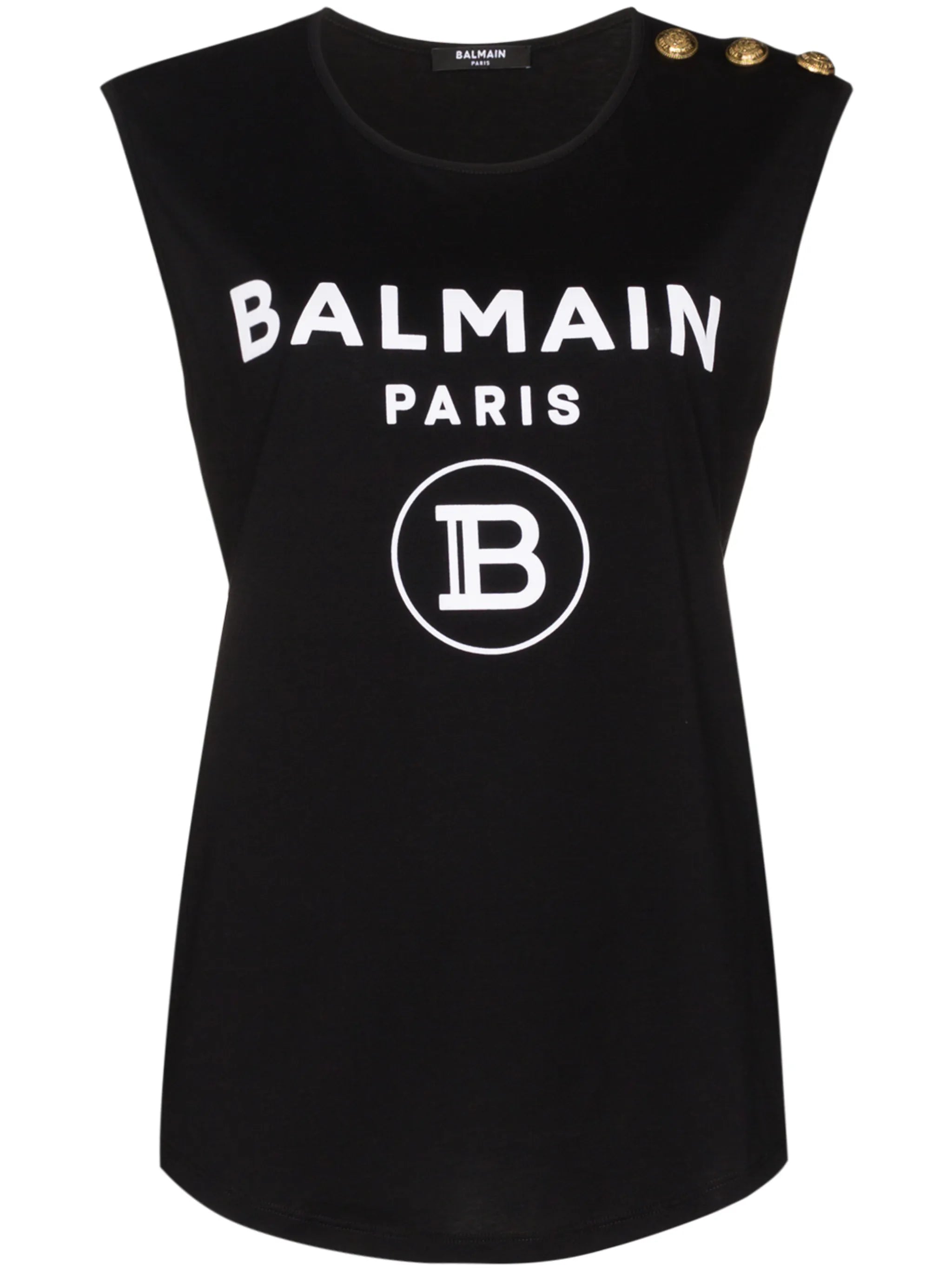 logo print tank top