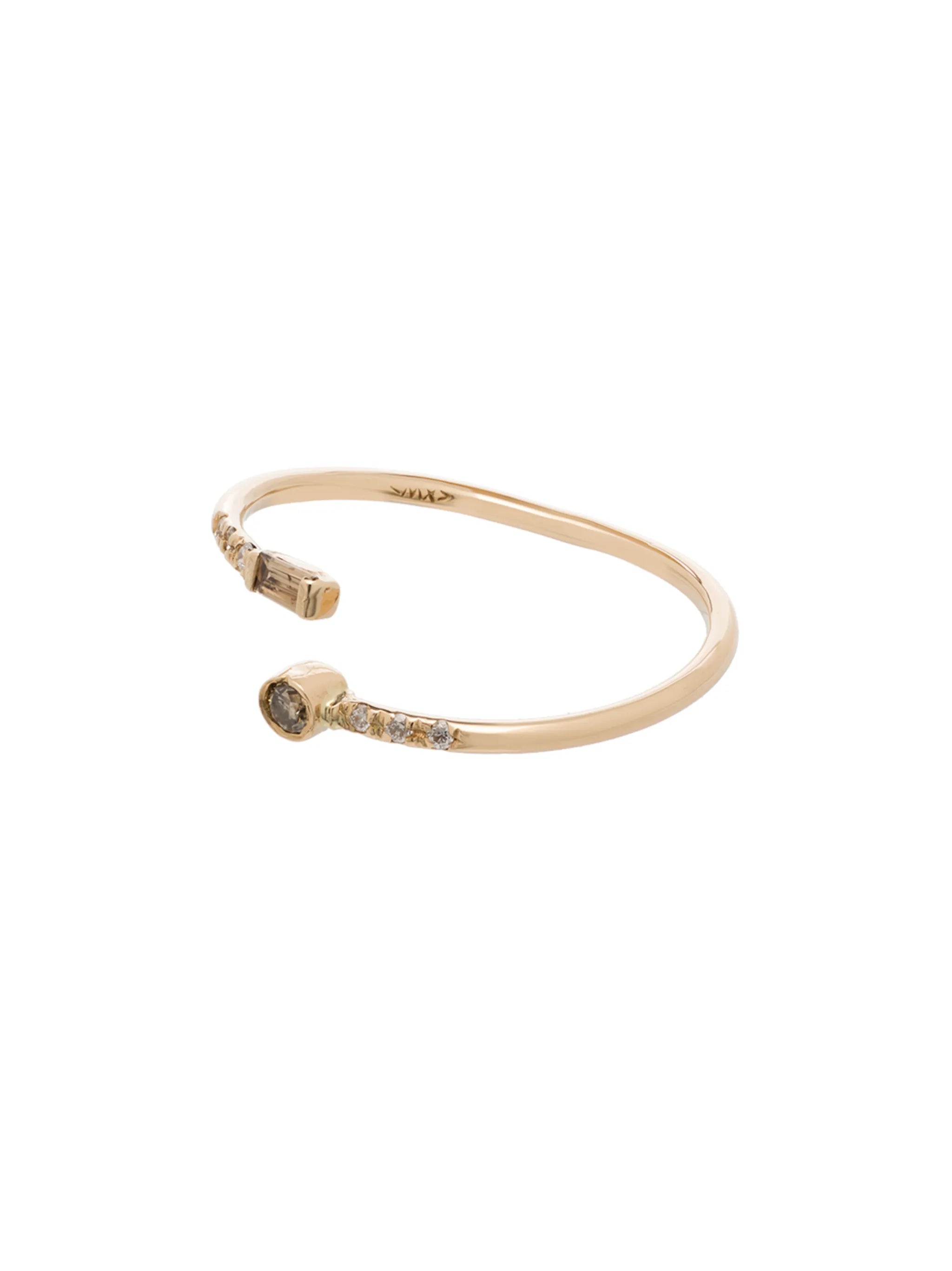 14kt gold Gravity Wrap diamond ring