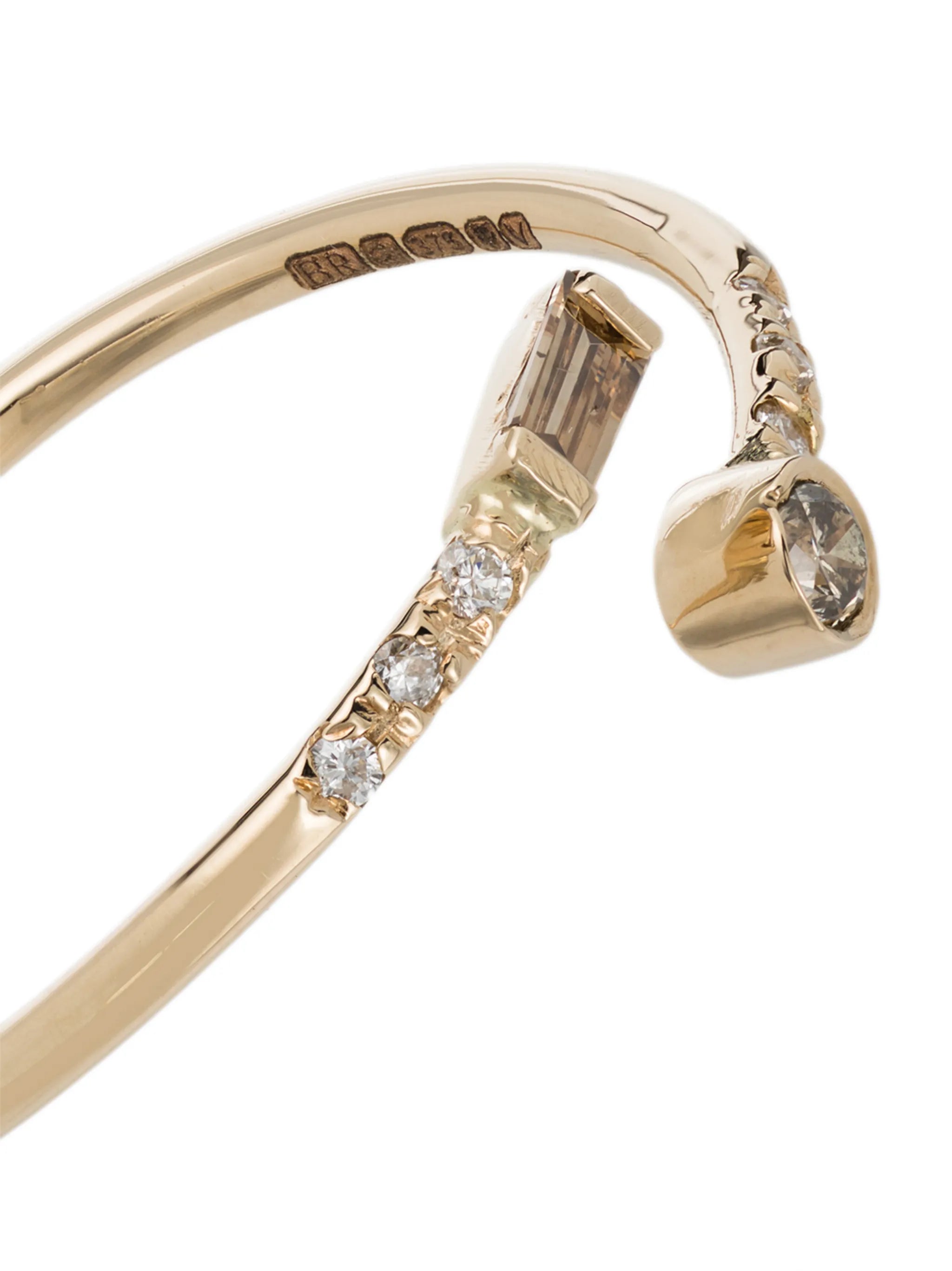 14kt gold Gravity Wrap diamond ring