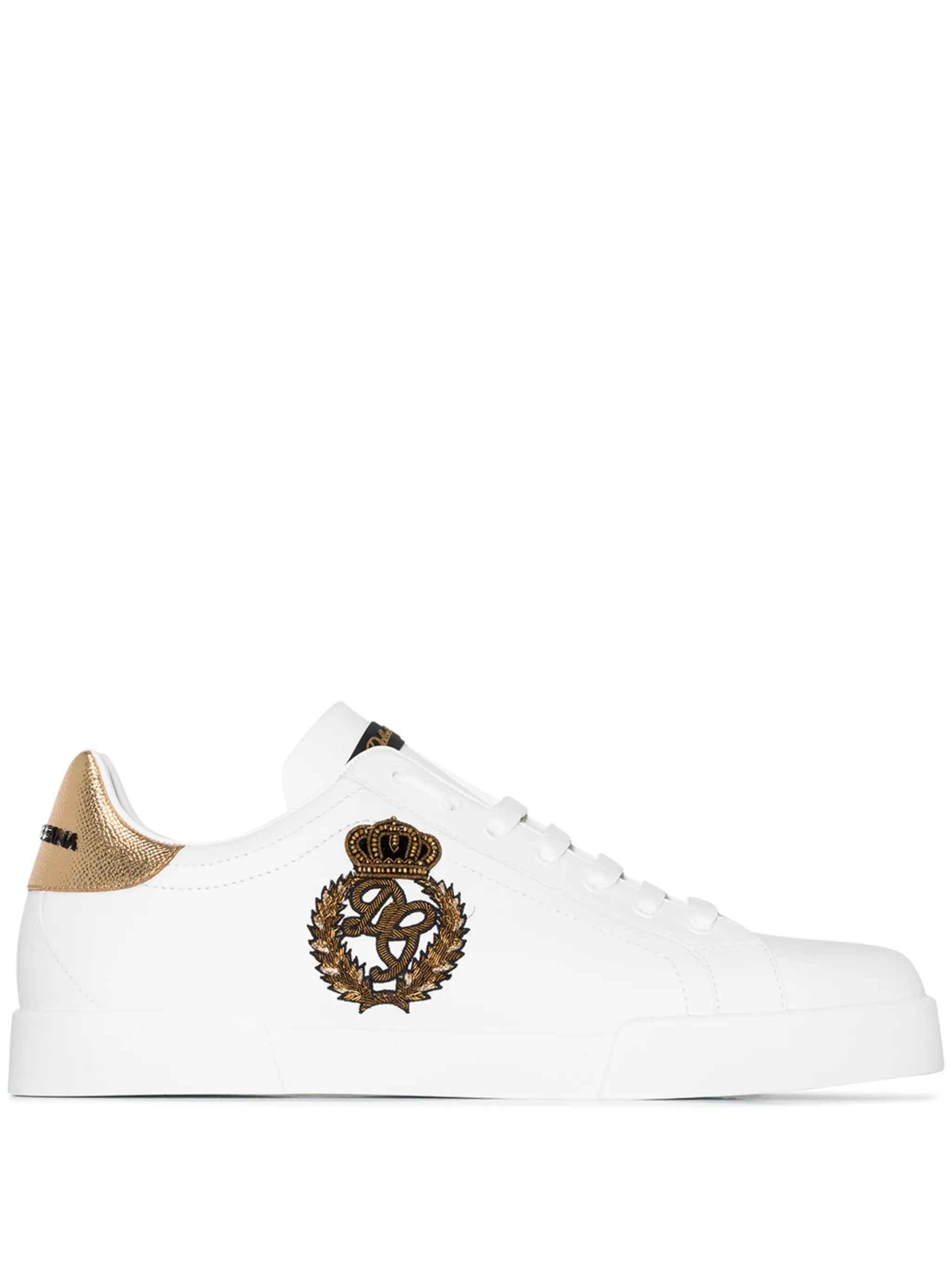 Portofino crown-patch leather sneakers