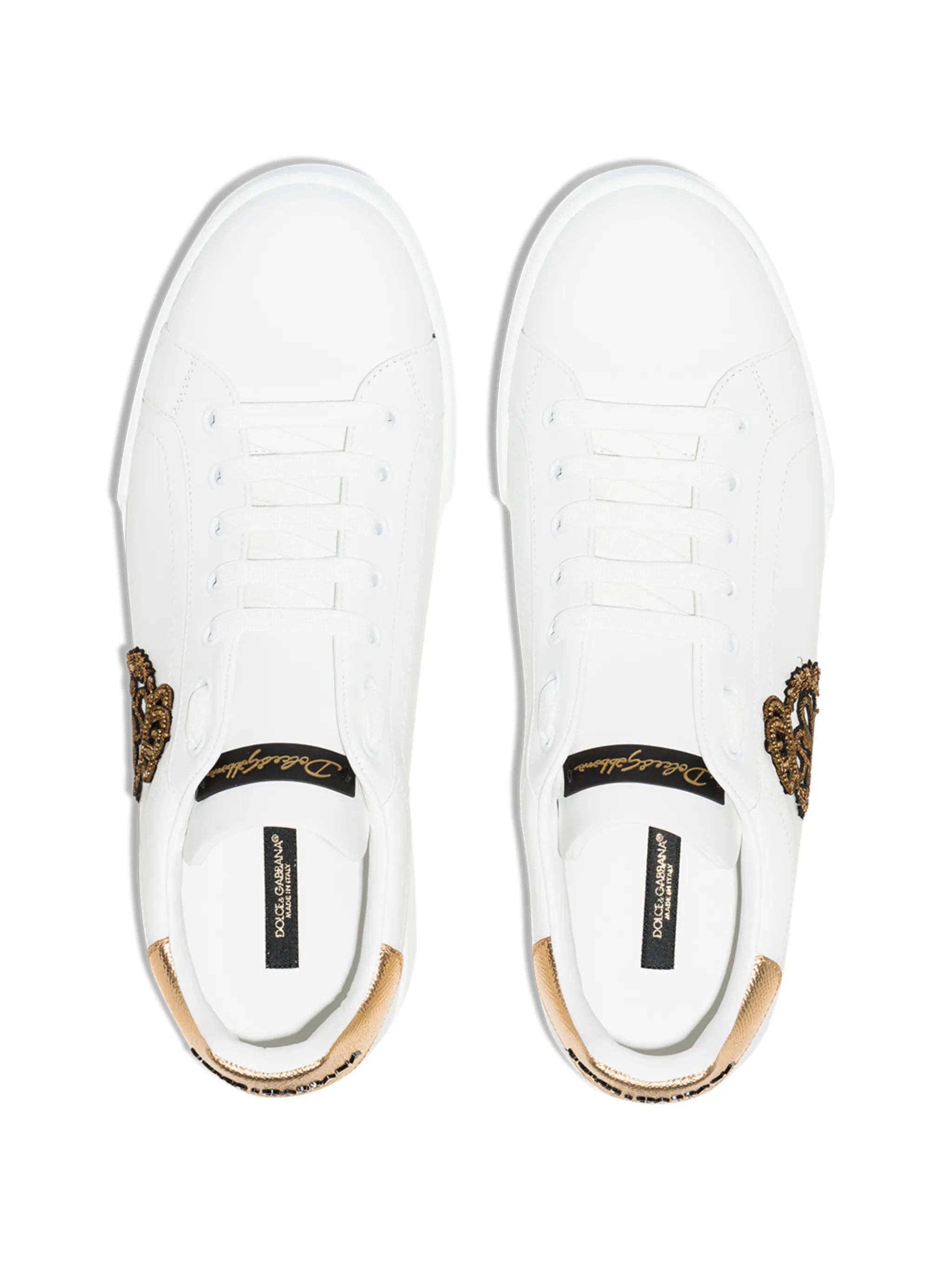 Portofino crown-patch leather sneakers