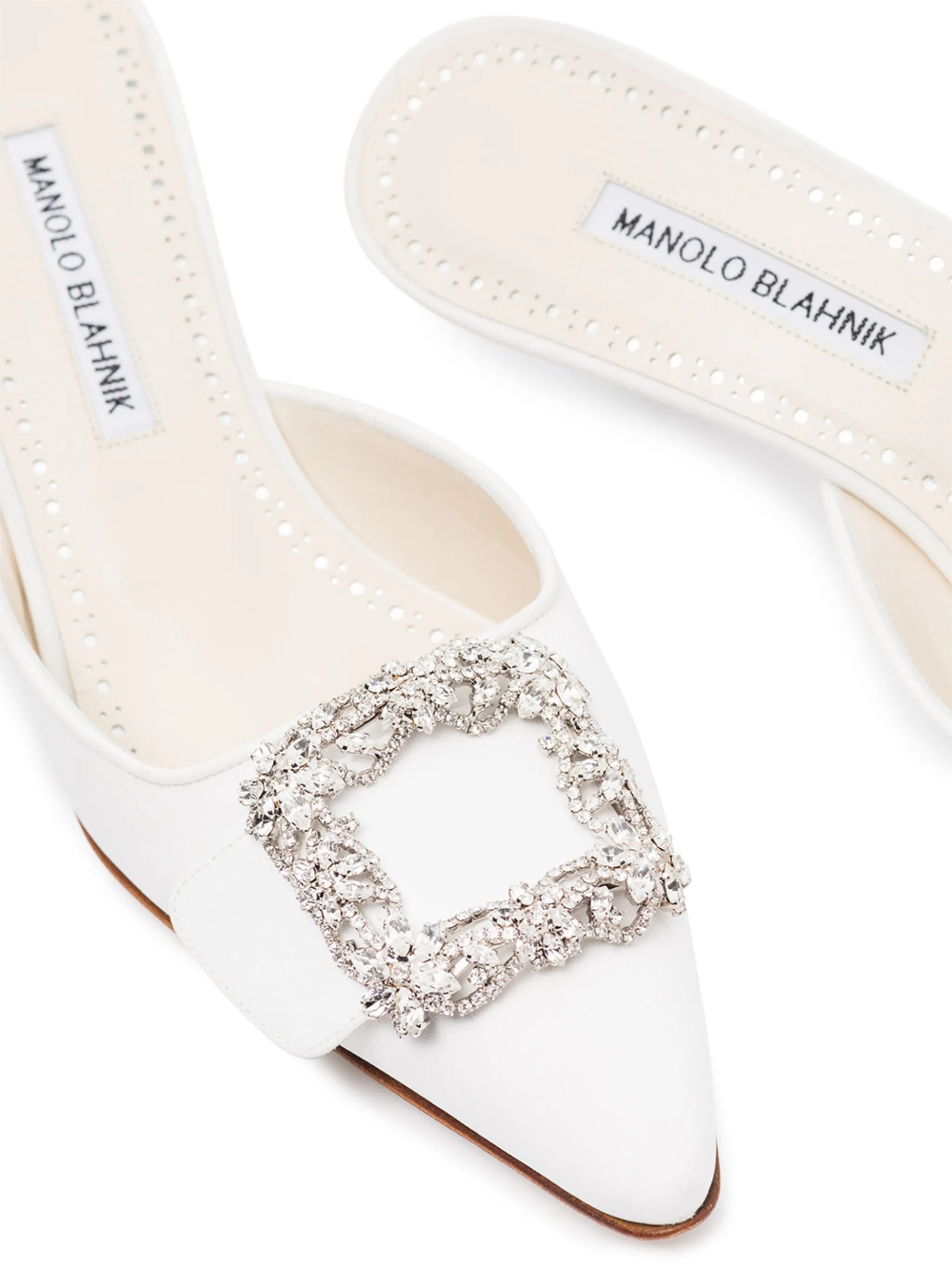 Maysale 50mm jewel buckle mules