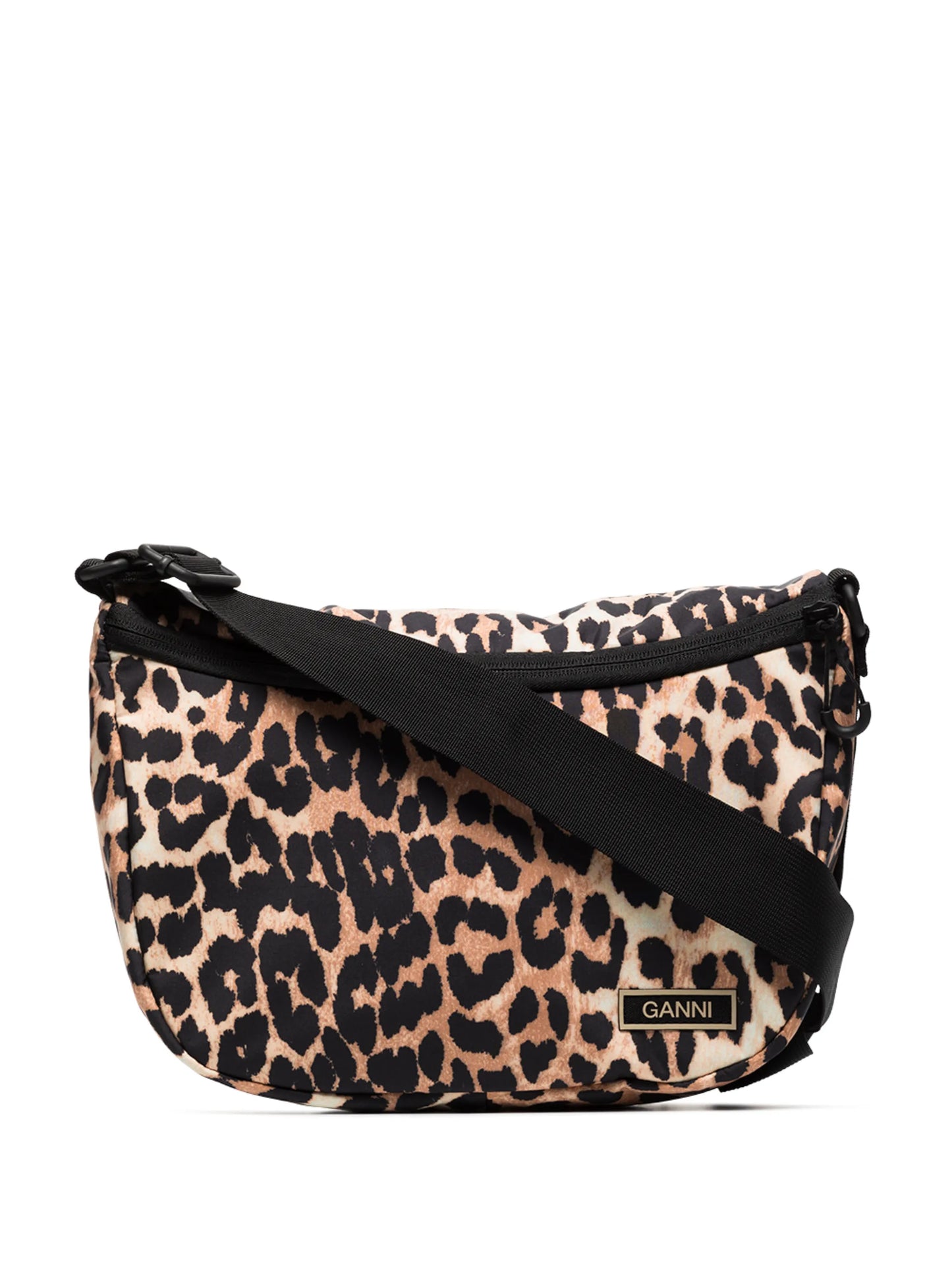 logo-patch leopard-print crossbody