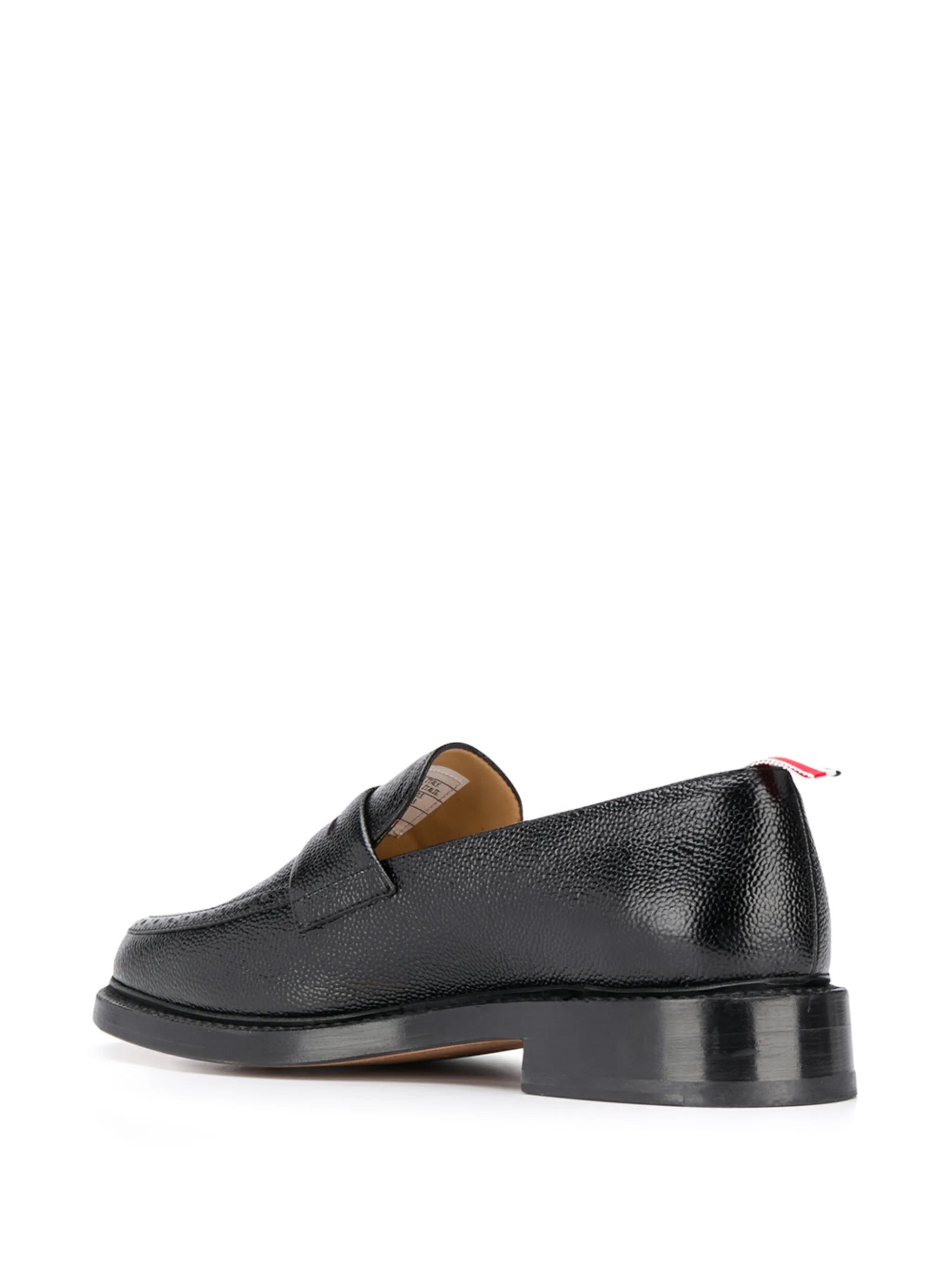 pebble-grain penny loafers