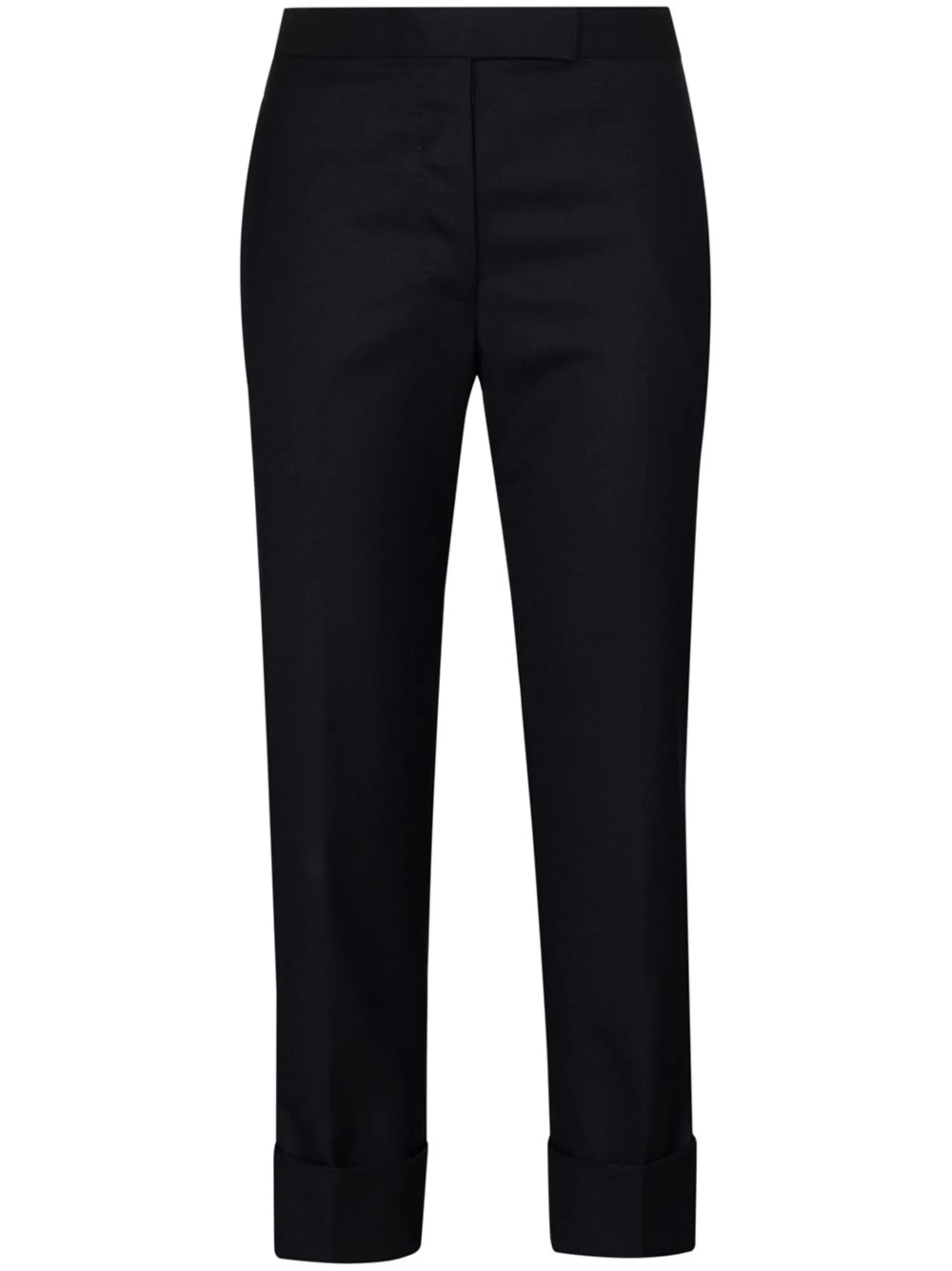 Super 120s cropped wool trousers