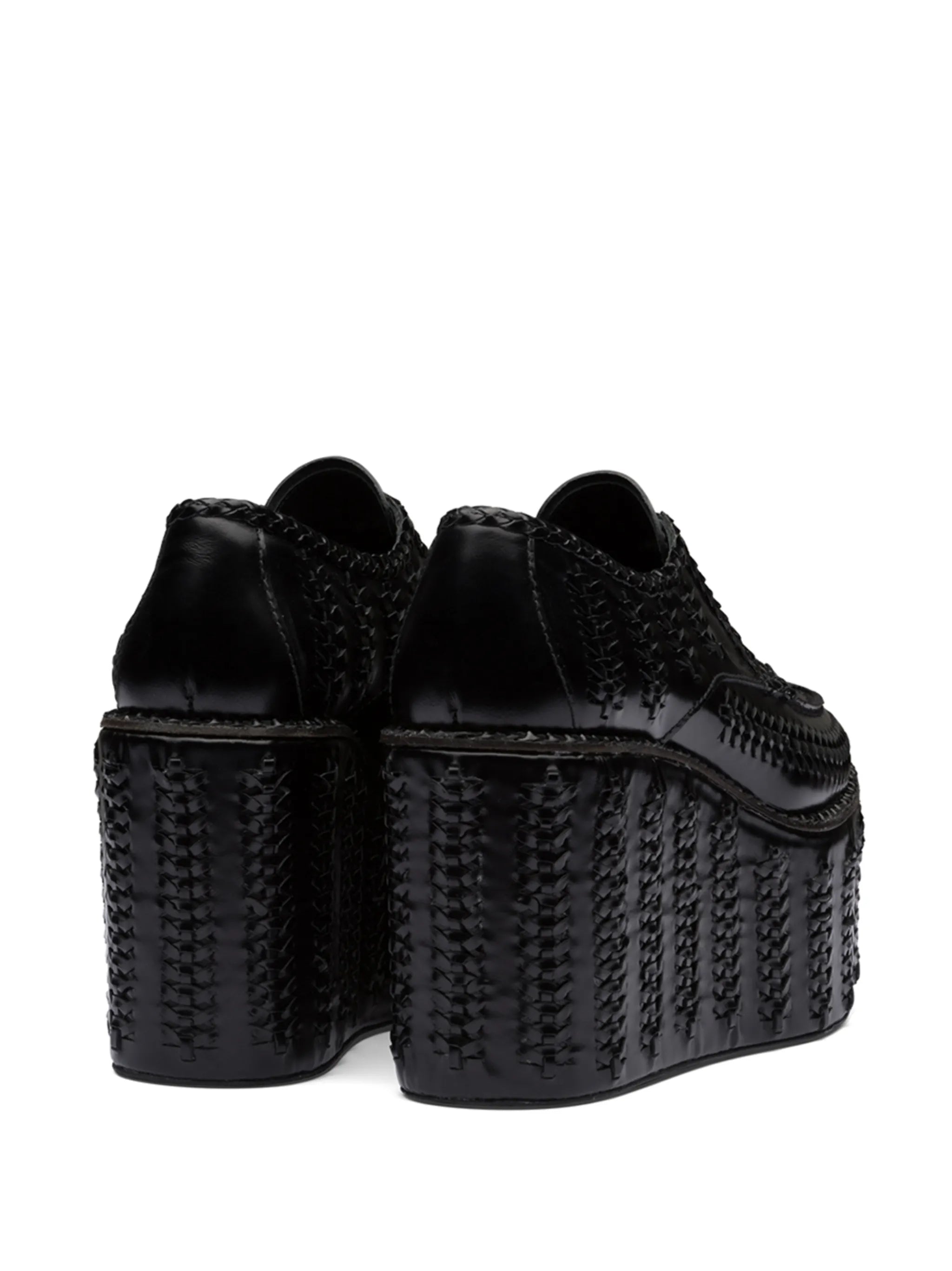 brushed leather laced shoes